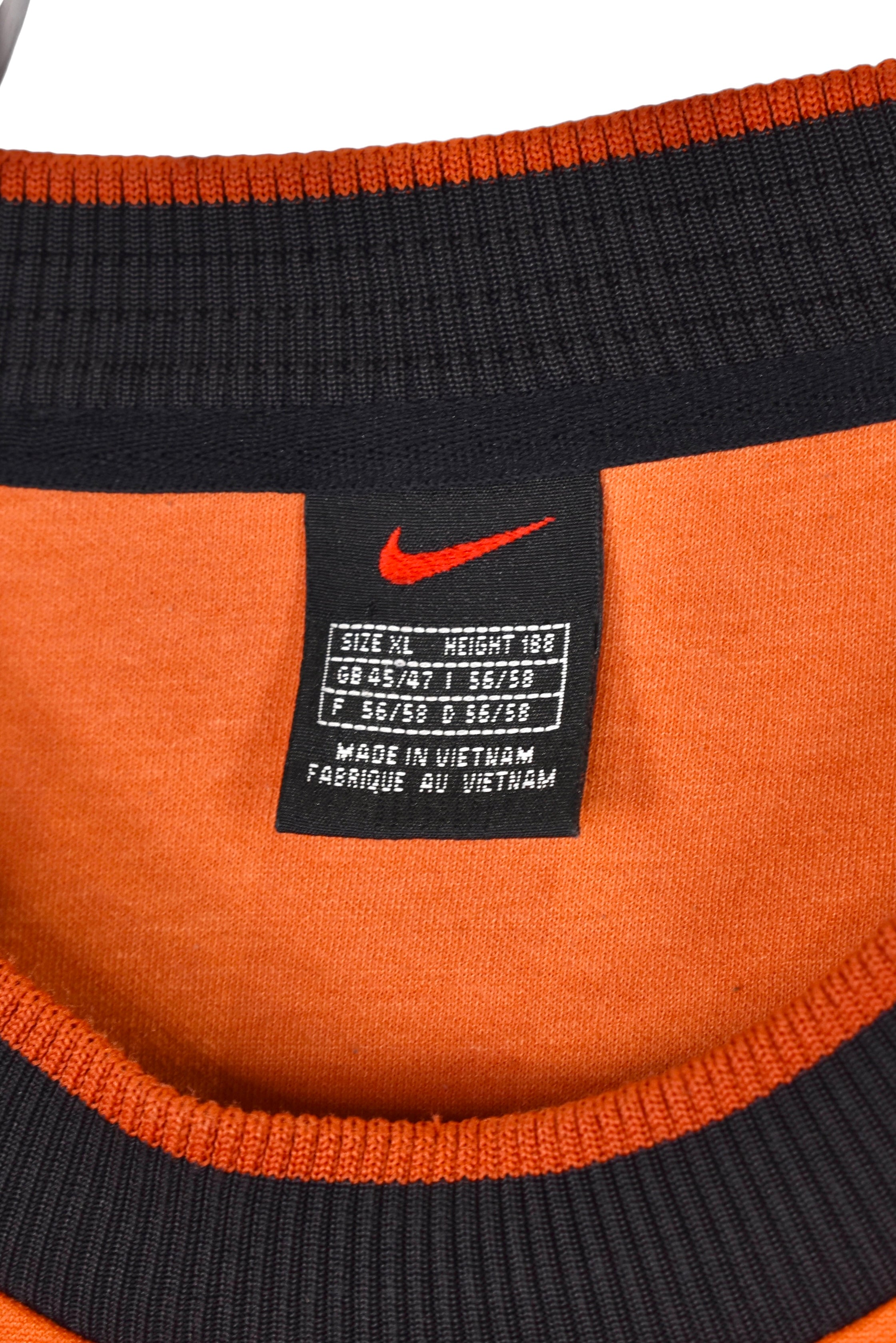 Vintage Nike sweatshirt, orange embroidered crewneck - XXL