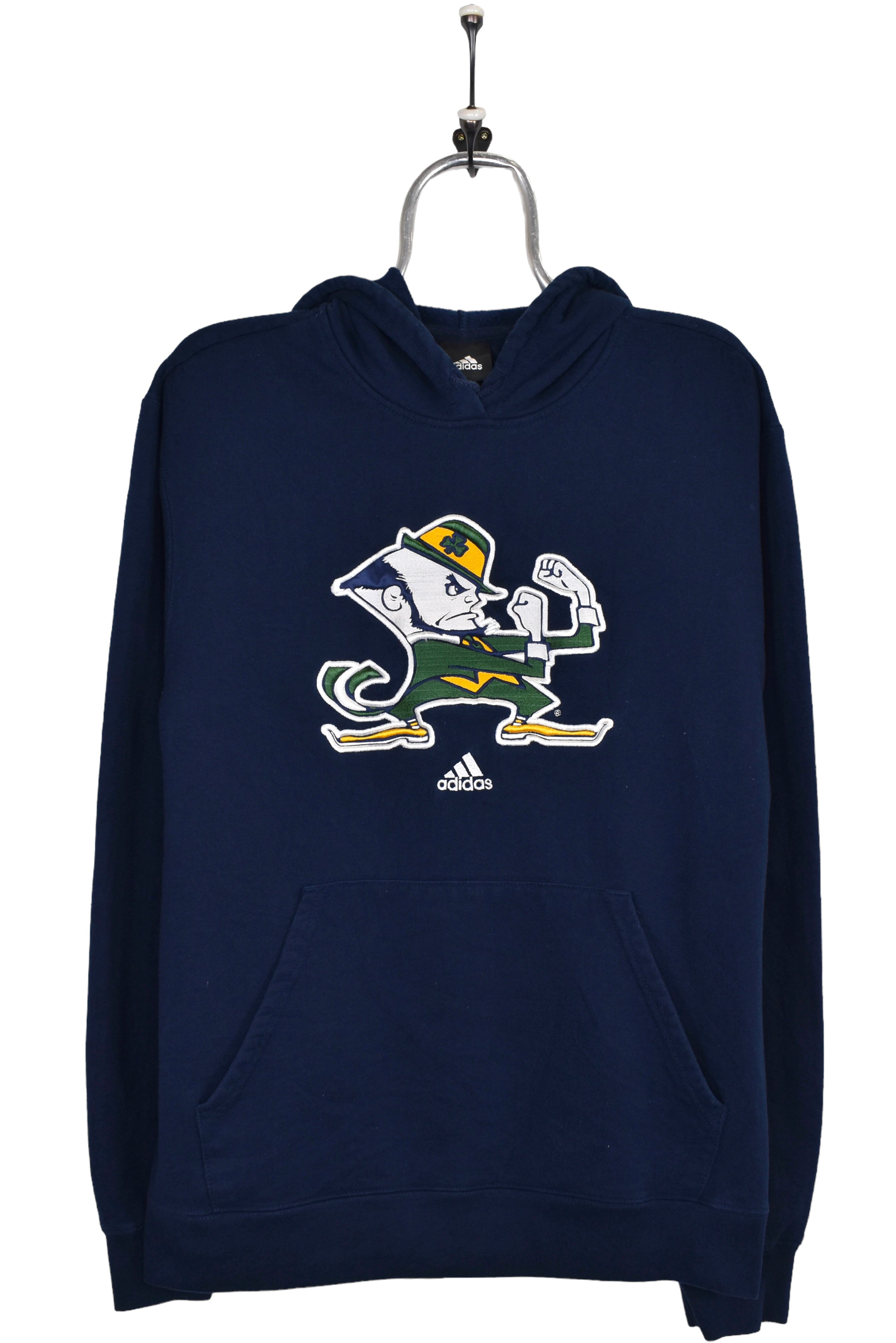 Vintage University of Notre Dame hoodie, navy embroidered sweatshirt - Medium