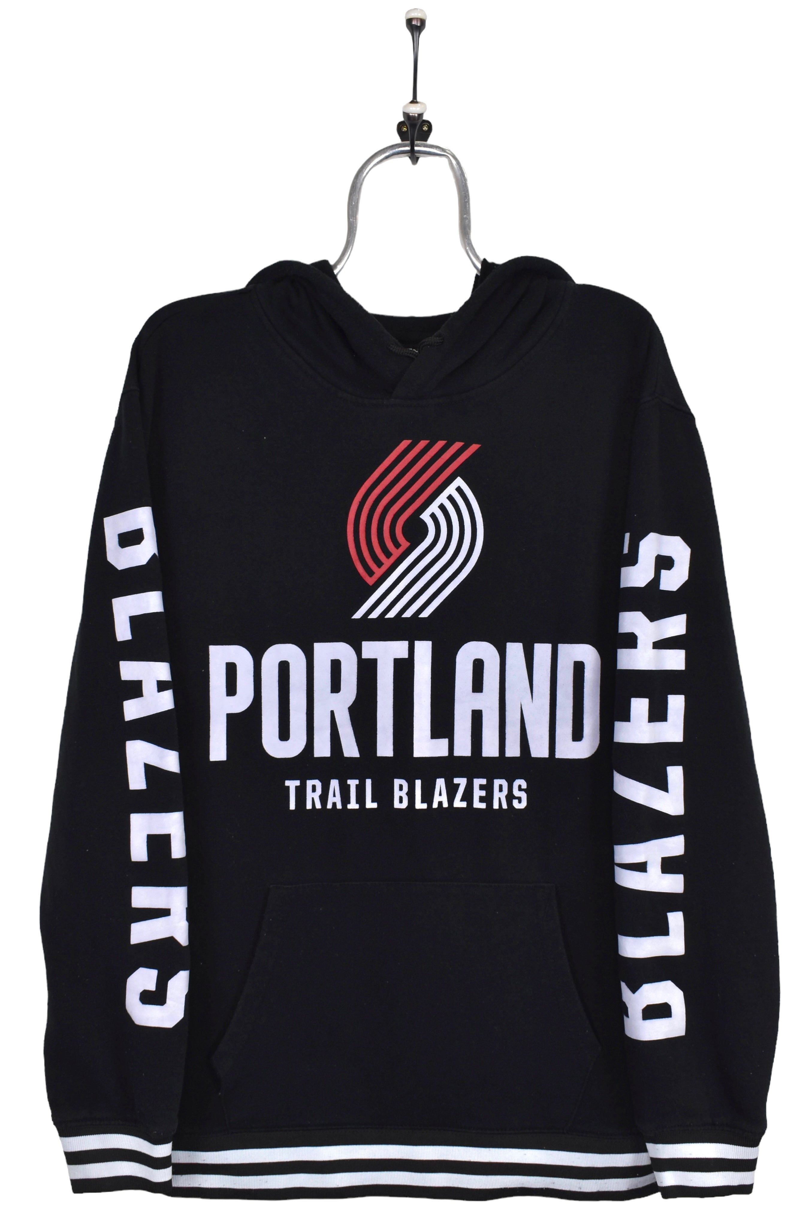 Modern Portland Trail Blazers hoodie Large, NBA black sweatshirt
