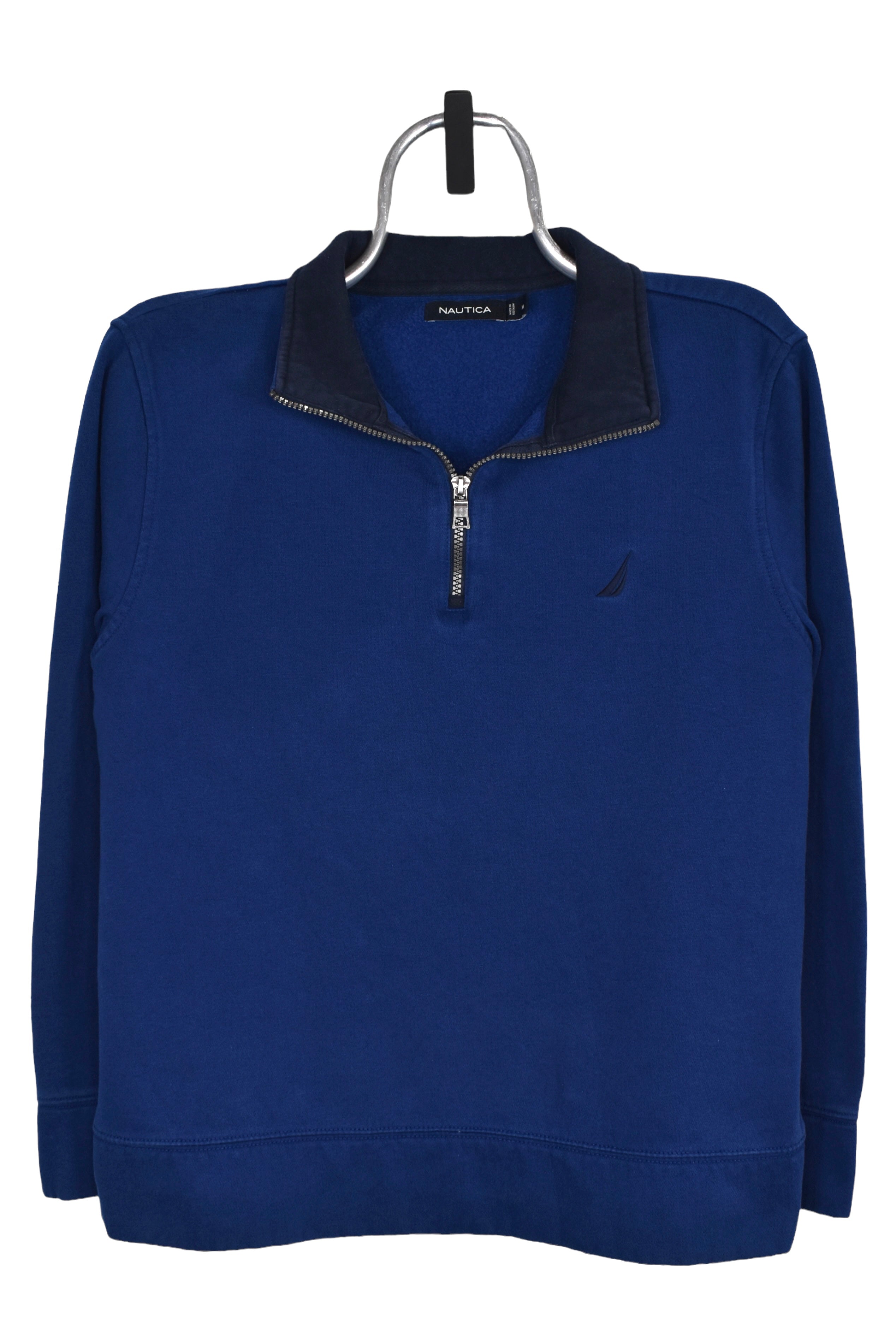 Vintage Nautica 1/4 zip (M), navy embroidered sweatshirt