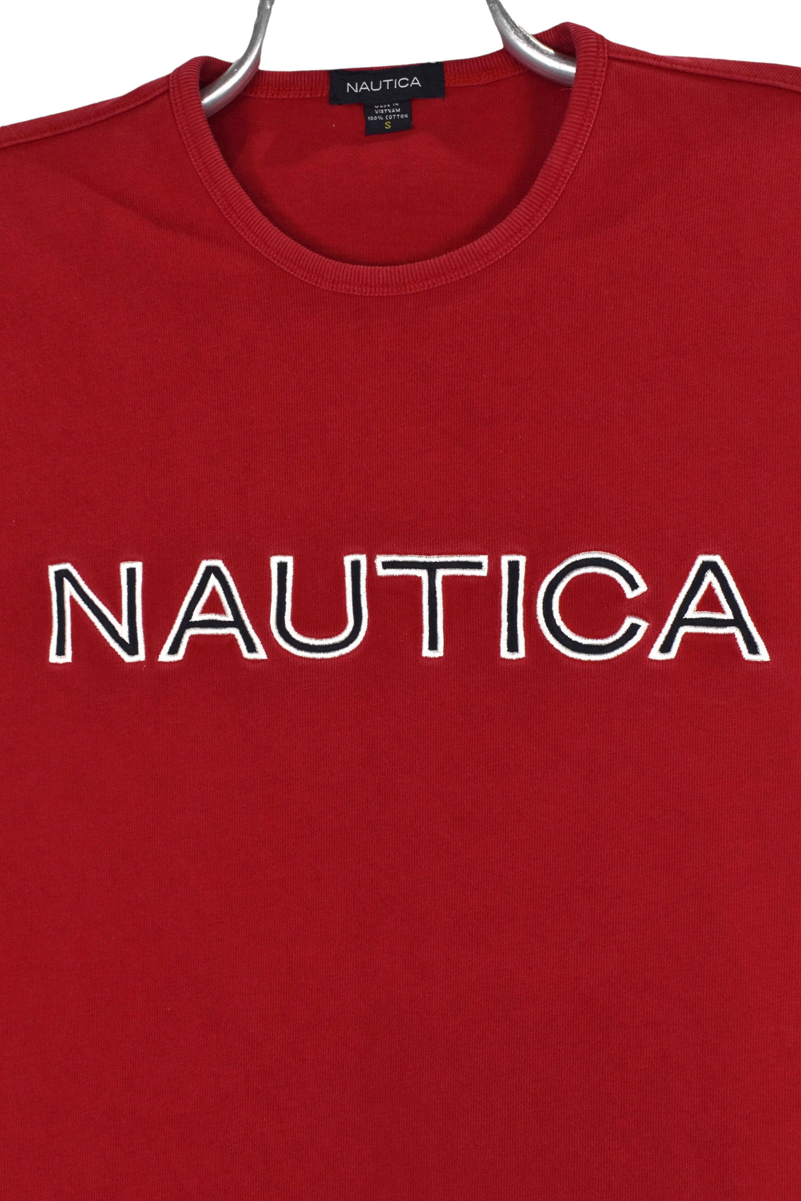 Vintage Nautica sweatshirt (M), red embroidered crewneck