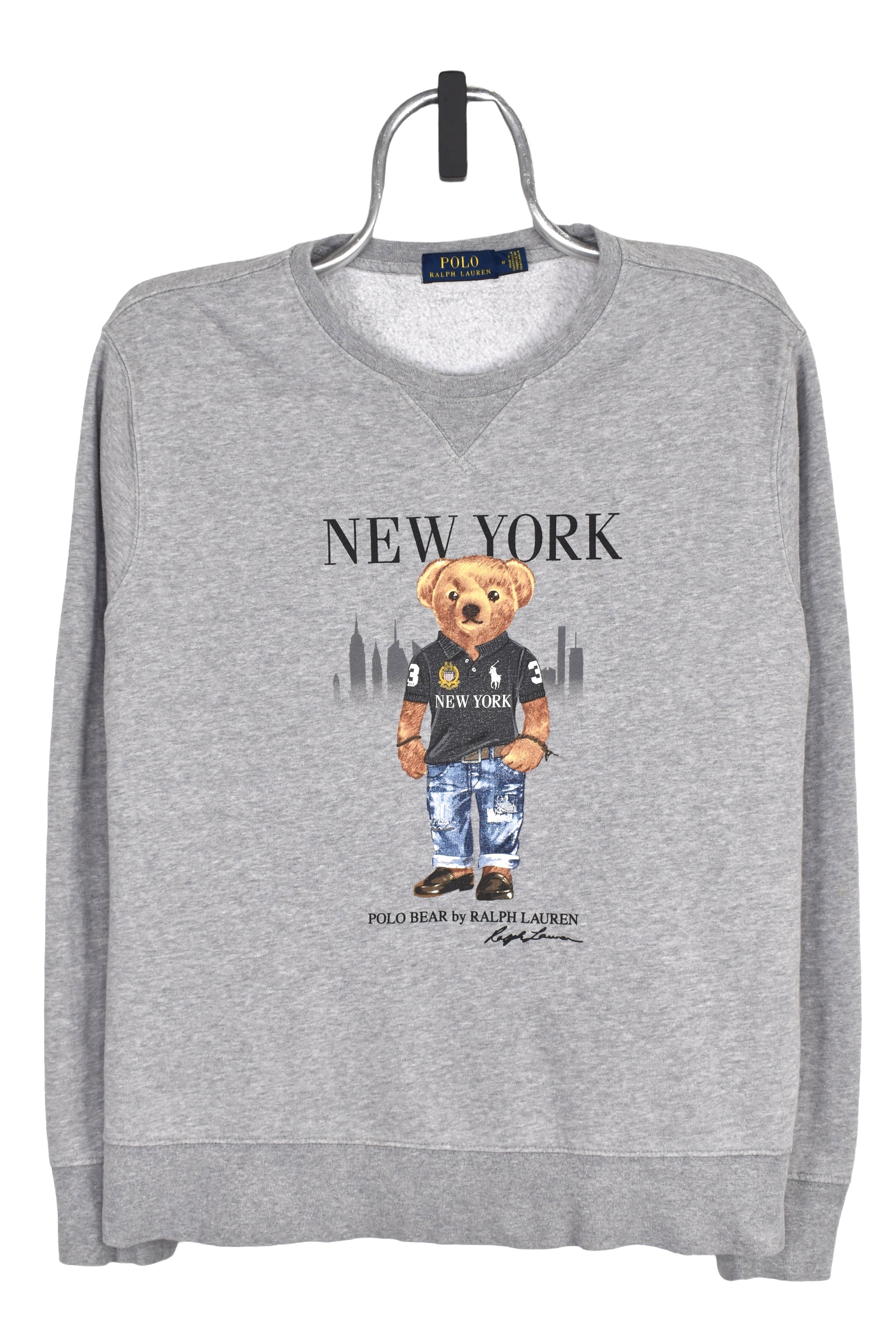 Vintage Ralph Lauren sweatshirt (M), grey Polo Bear crewneck