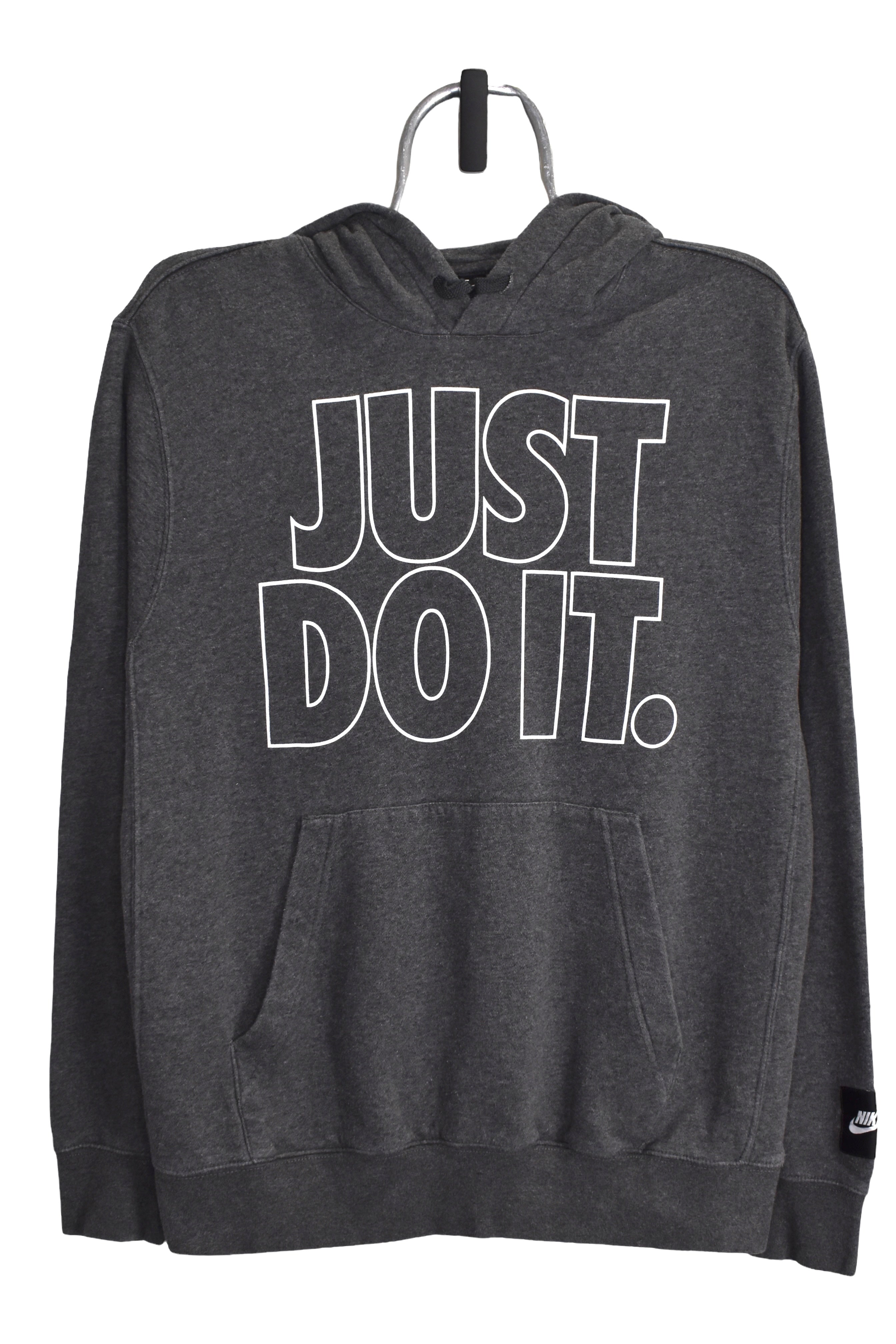 Modern Nike hoodie (L), grey graphic sweatshirt