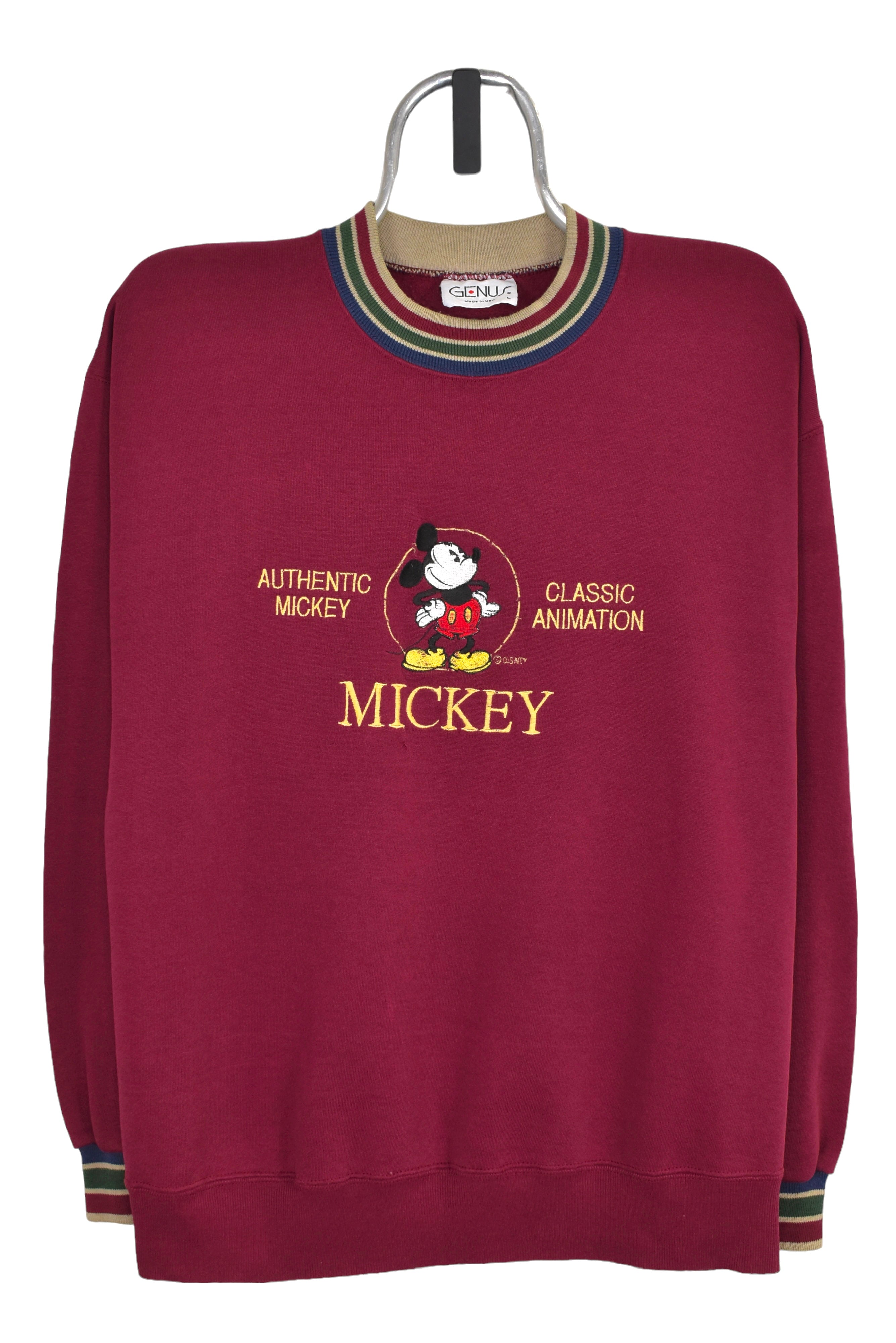 Vintage Mickey Mouse sweatshirt Large, Disney embroidered crewneck