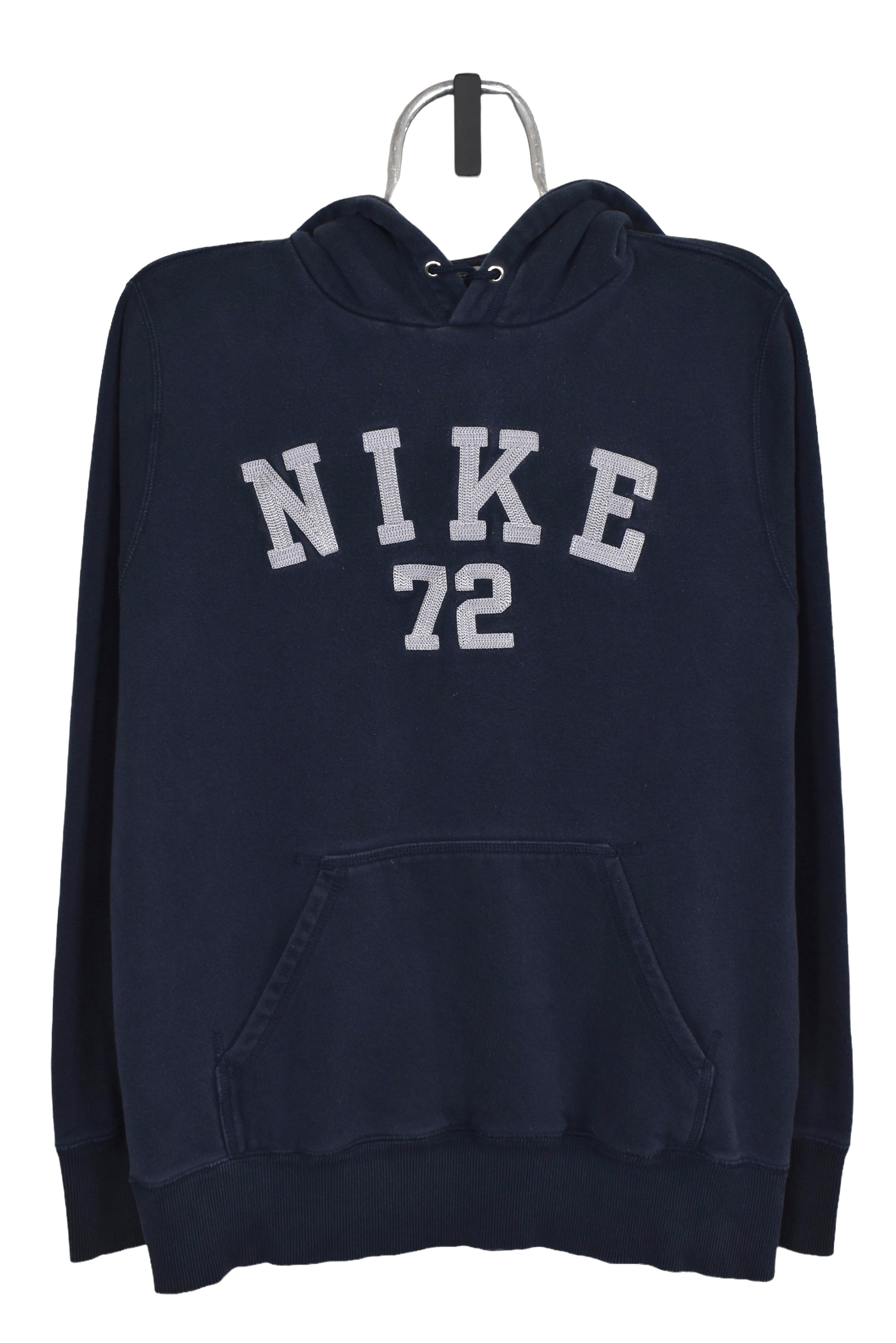 Vintage Nike hoodie (L), navy embroidered sweatshirt