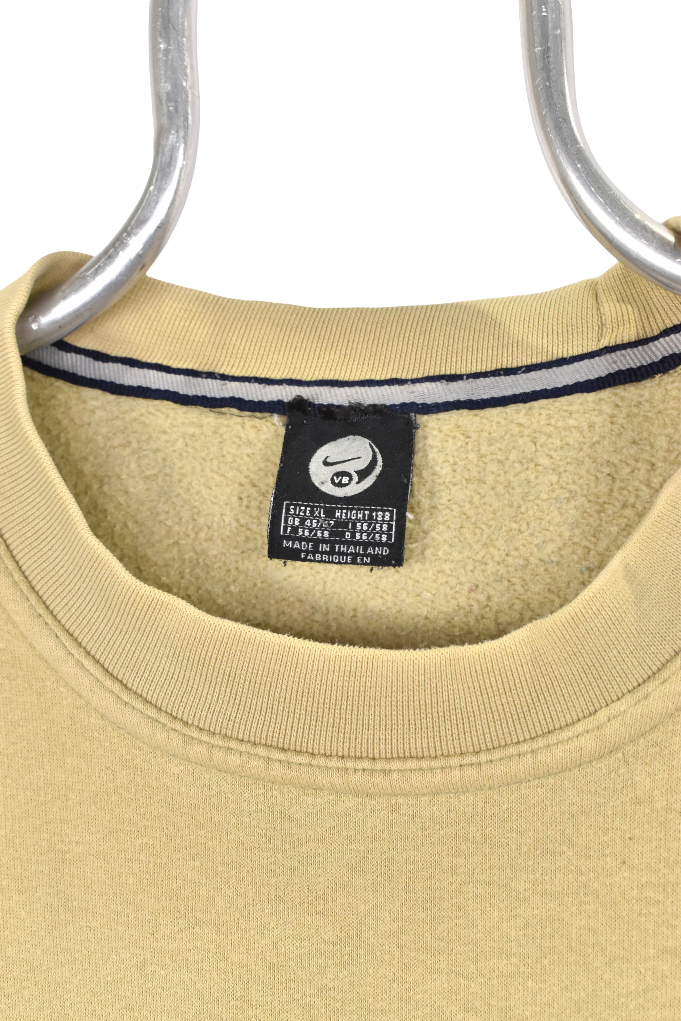 Vintage Nike sweatshirt, beige embroidered crewneck - XL