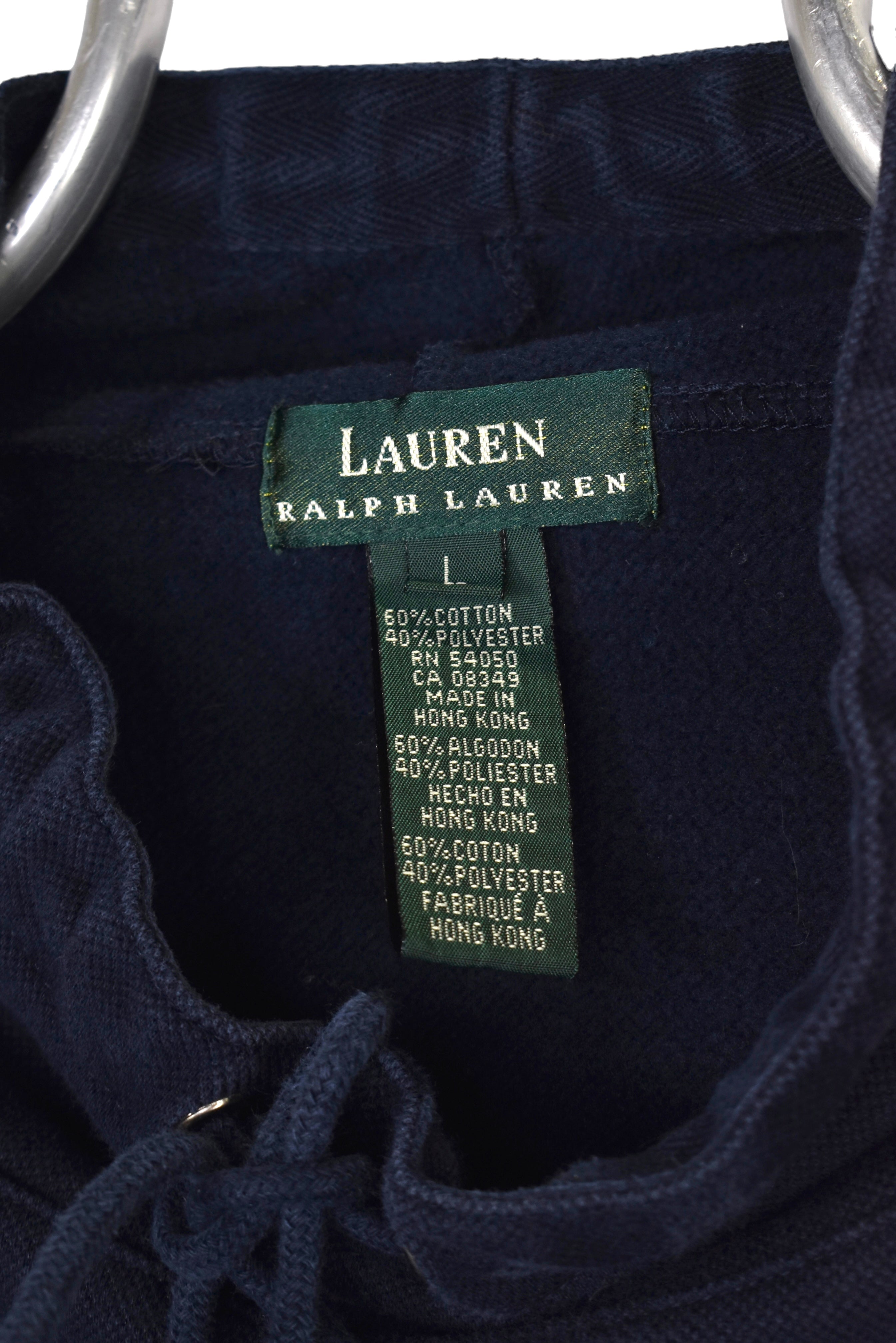 Vintage Ralph Lauren sweatshirt, navy blue turtleneck - Medium