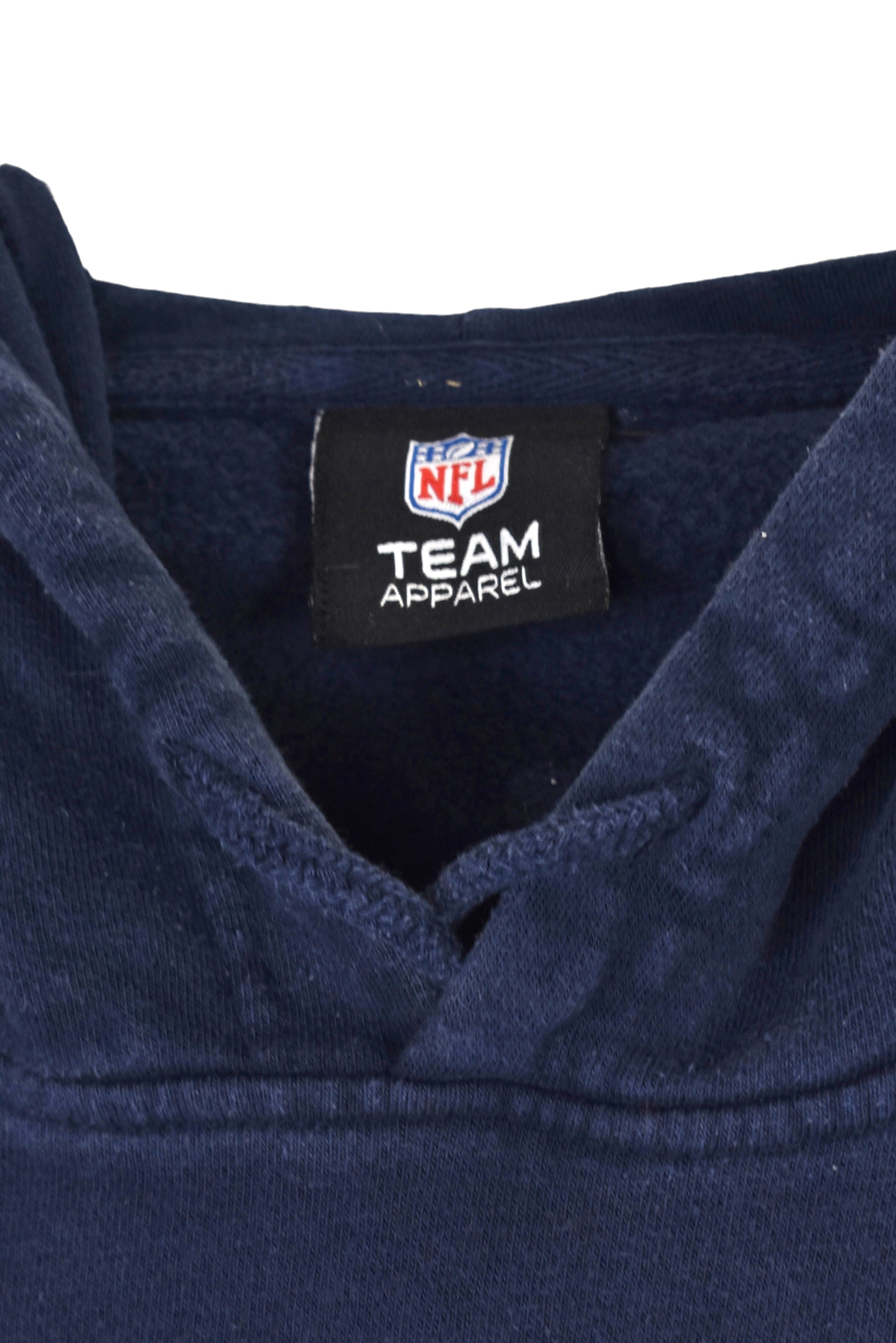 Vintage Chicago Bears hoodie (XL), navy NFL patch sweatshirt