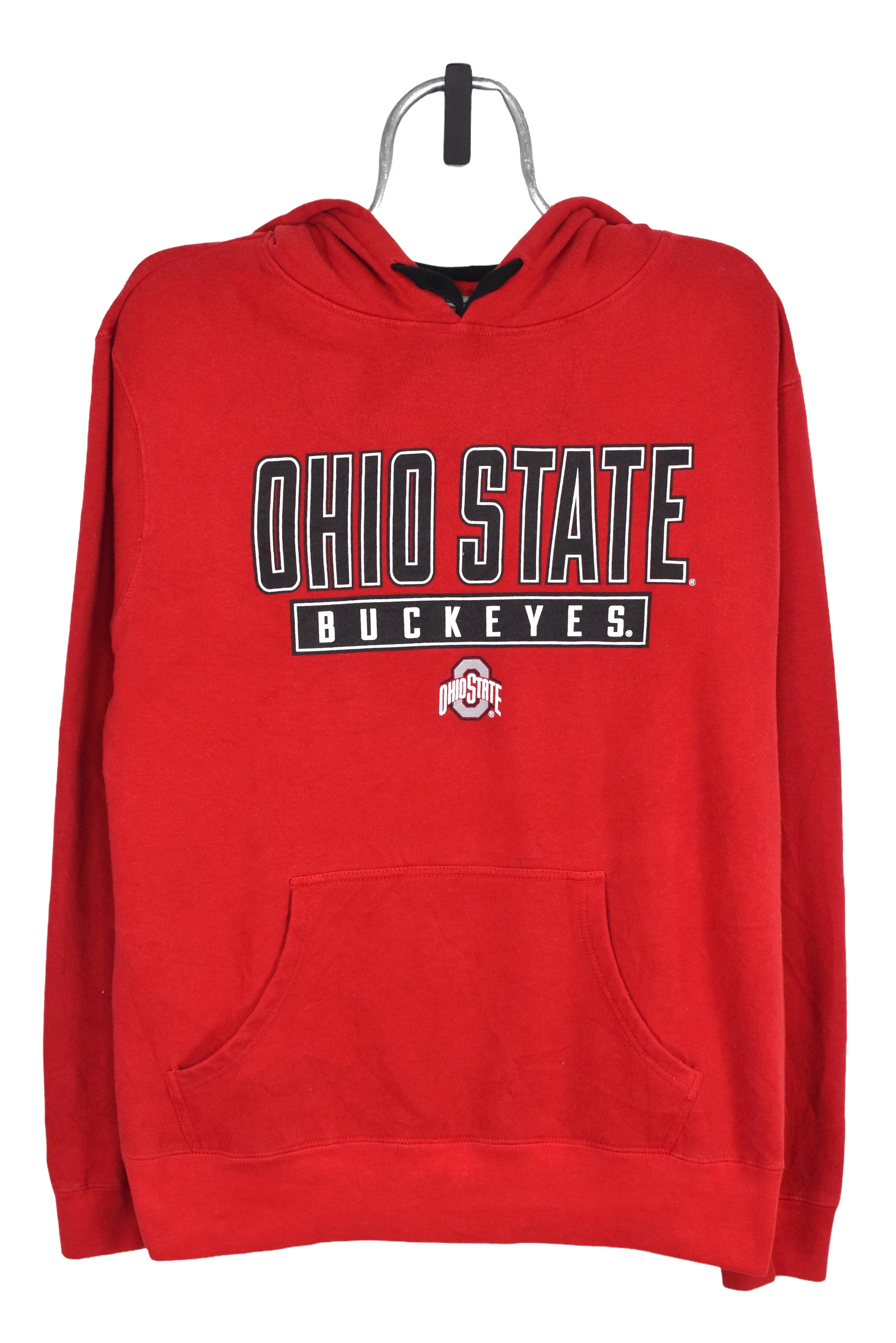 Vintage Ohio State University hoodie (L), red Buckeys graphic sweatshirt