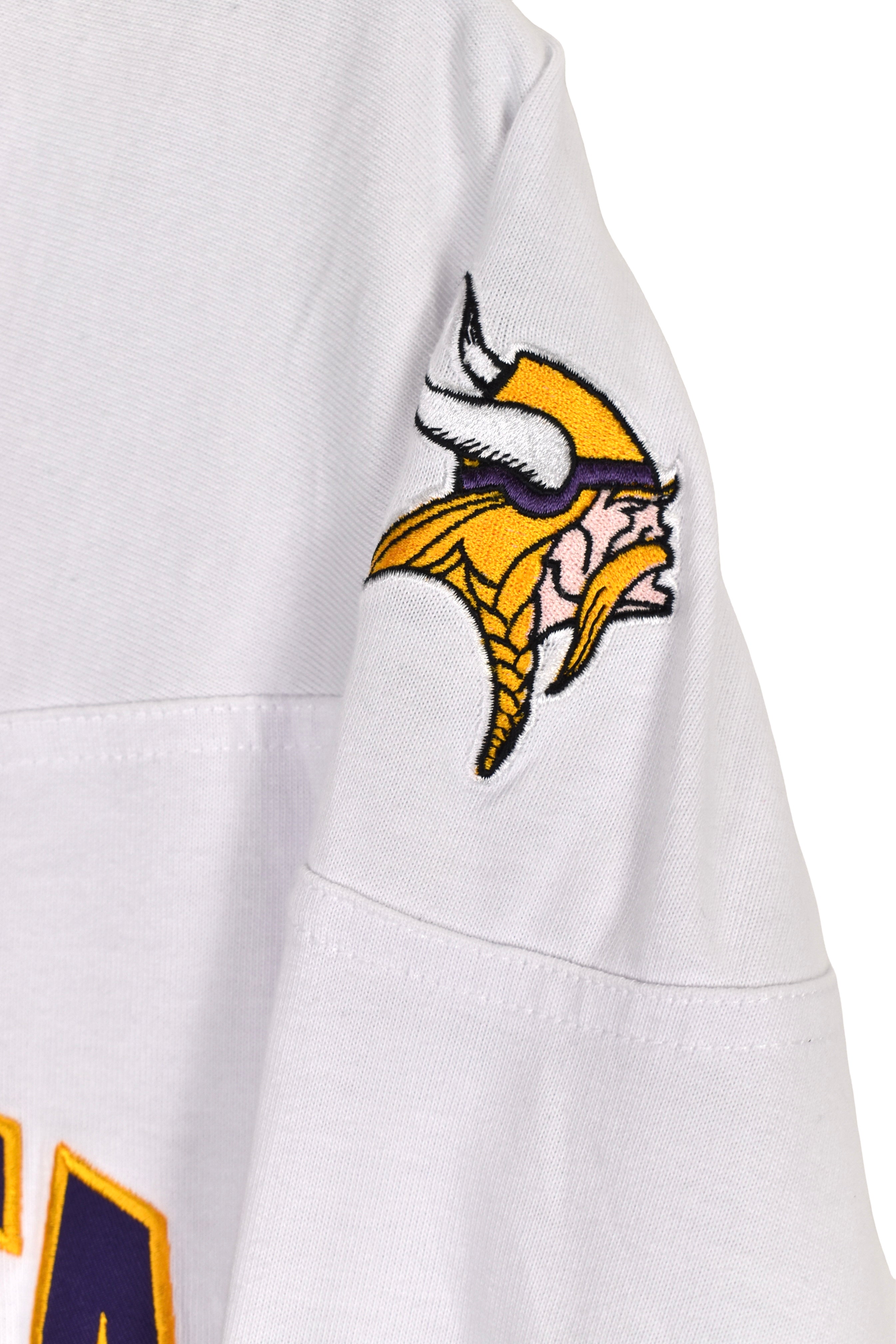 Vintage Minnesota Vikings sweatshirt L white NFL embroidered v neck