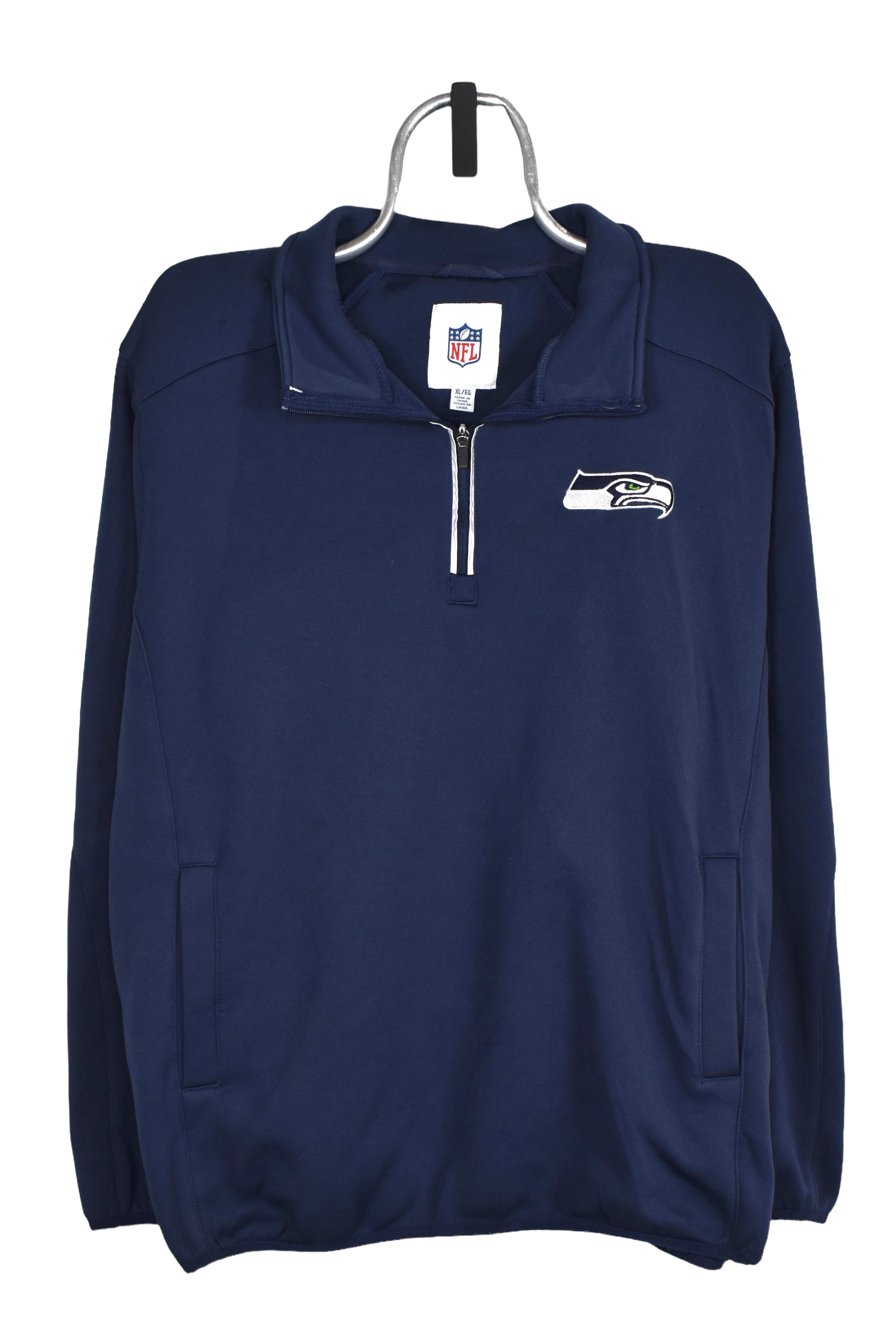 Vintage Seattle Seahawks 1/4 zip (XL), navy NFL embroidered sweatshirt