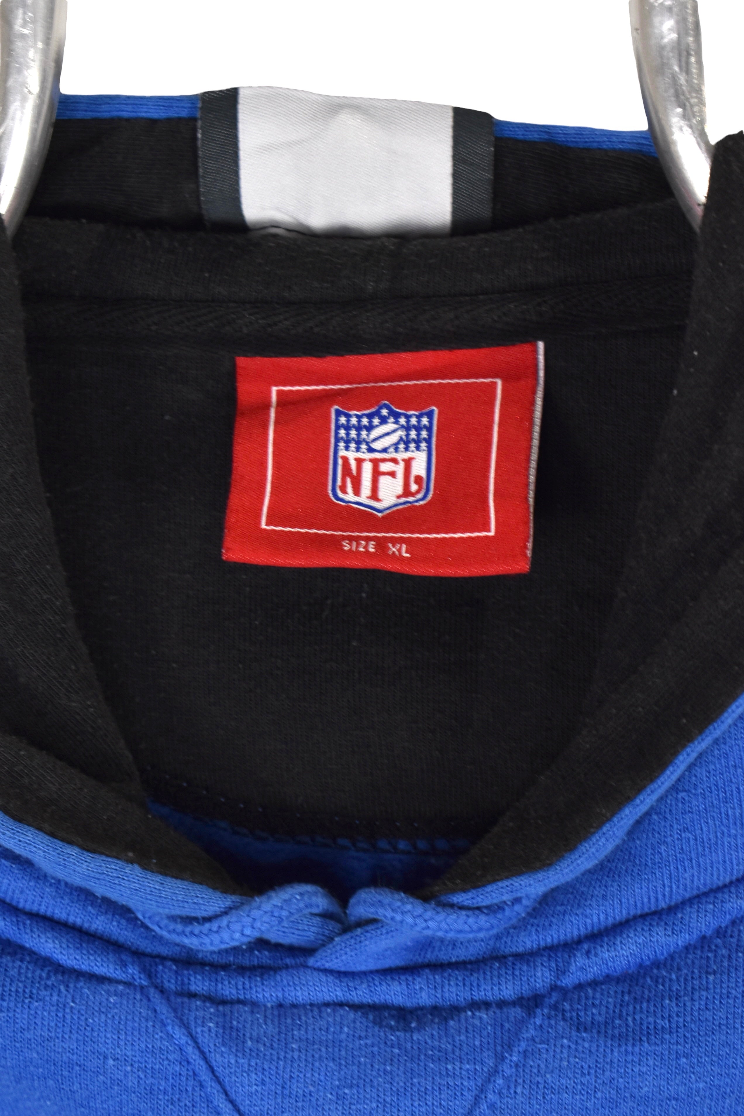 Vintage Detroit Lions hoodie (XXL), blue NFL embroidered sweatshirt