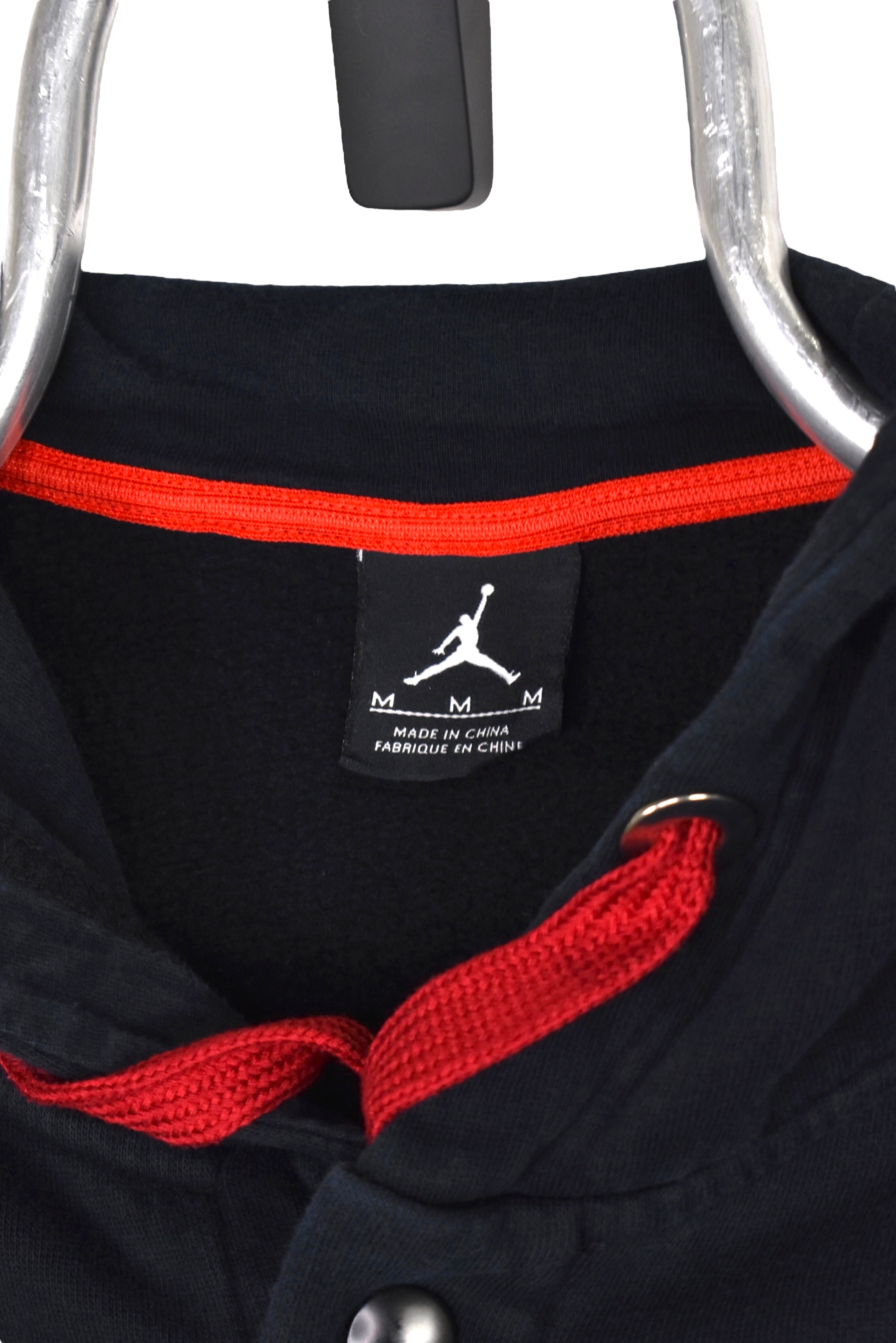Vintage Nike Air Jordan jacket Medium, black embroidered hoodie