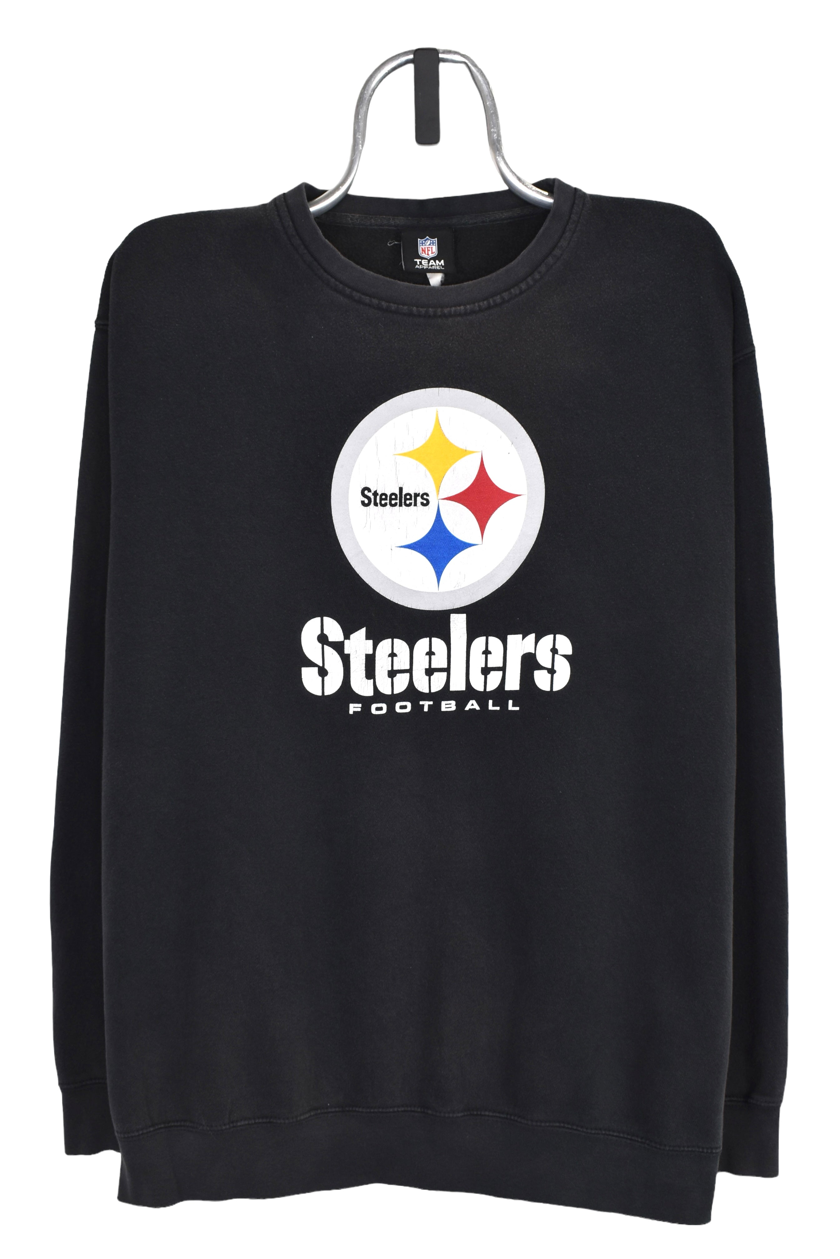 Vintage Pittsburgh Steelers sweatshirt XXL, NFL black graphic crewneck