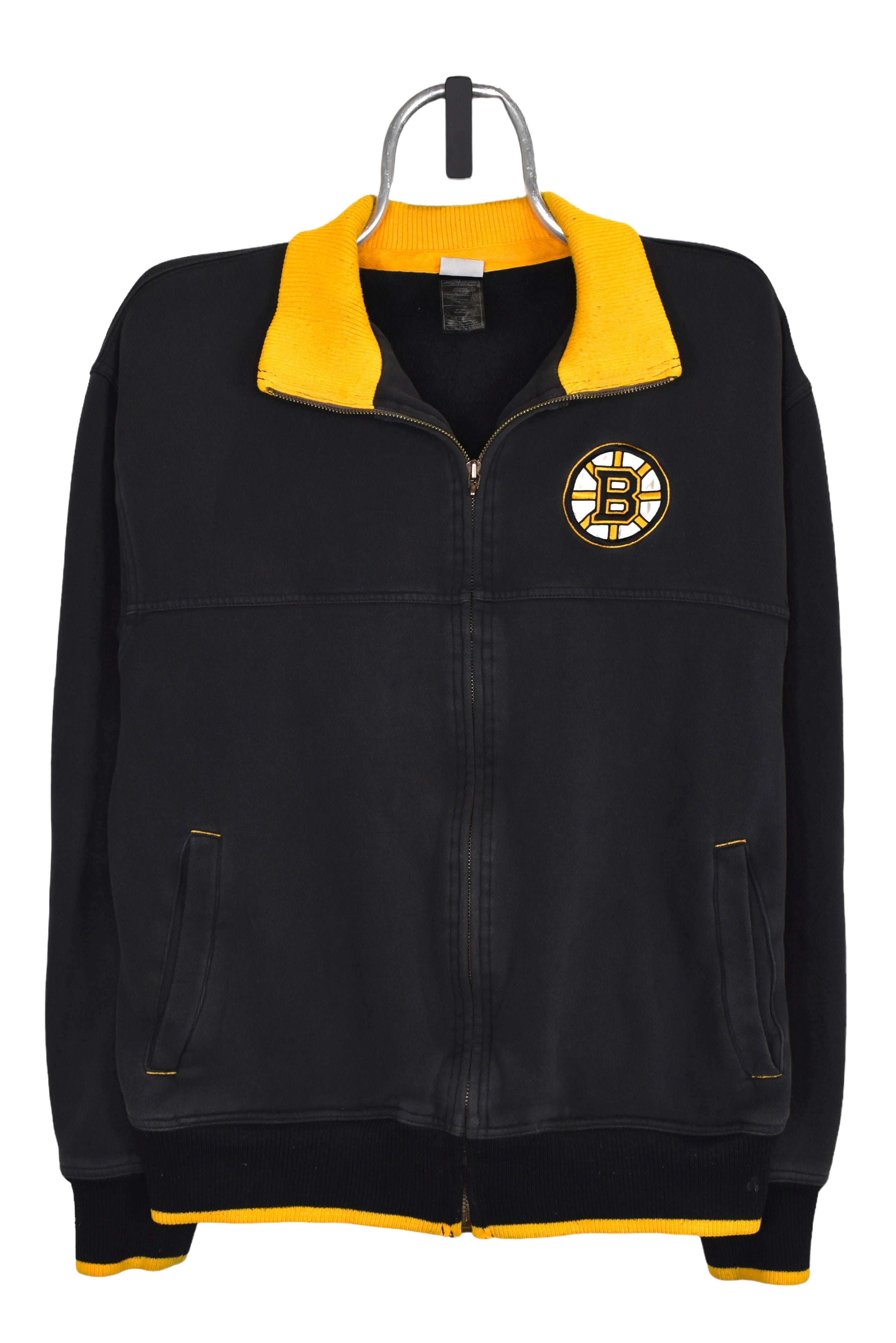 Vintage Boston Bruins jacket (M), black NHL embroidered sweatshirt