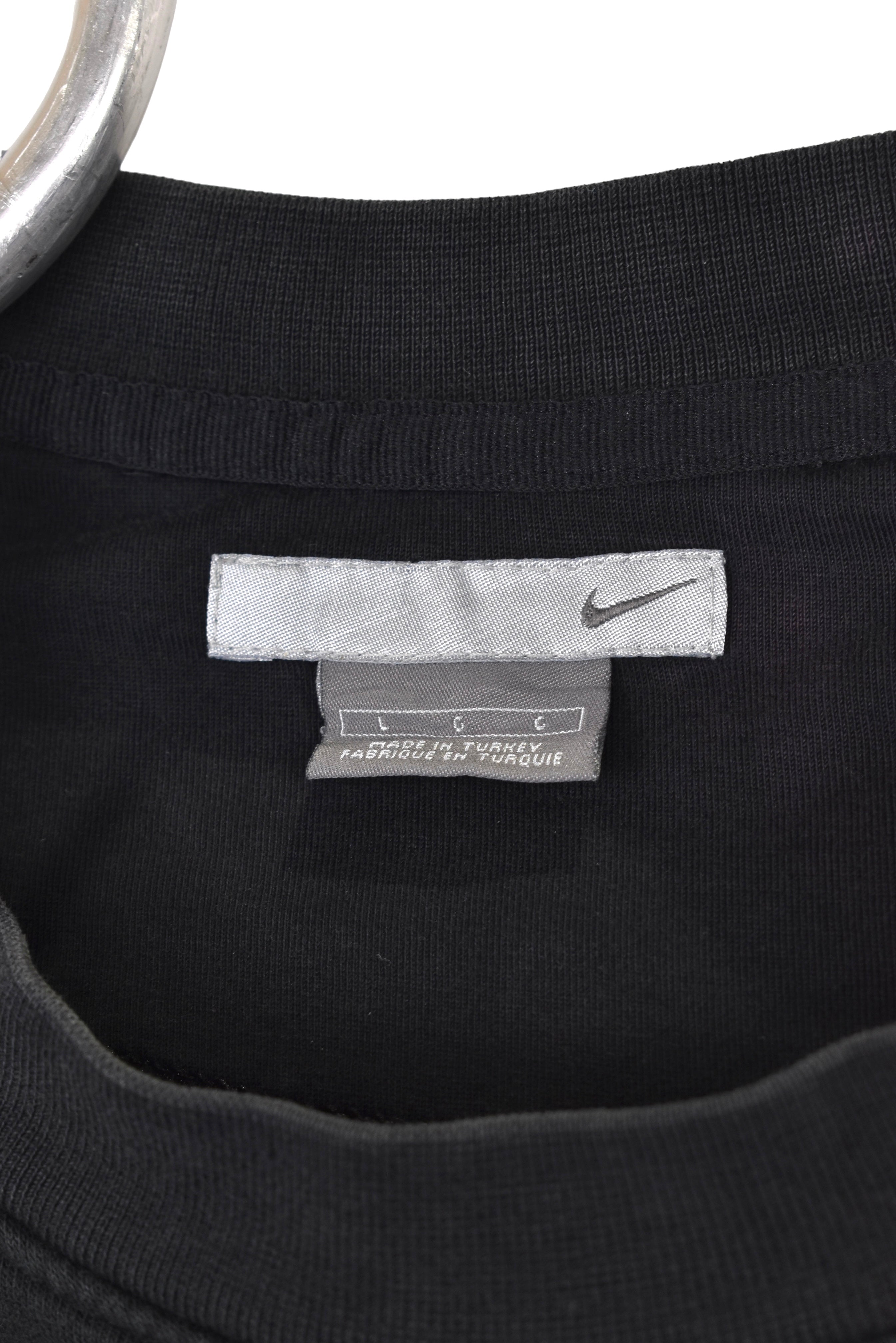 Vintage Nike sweatshirt, black embroidered crewneck - Large
