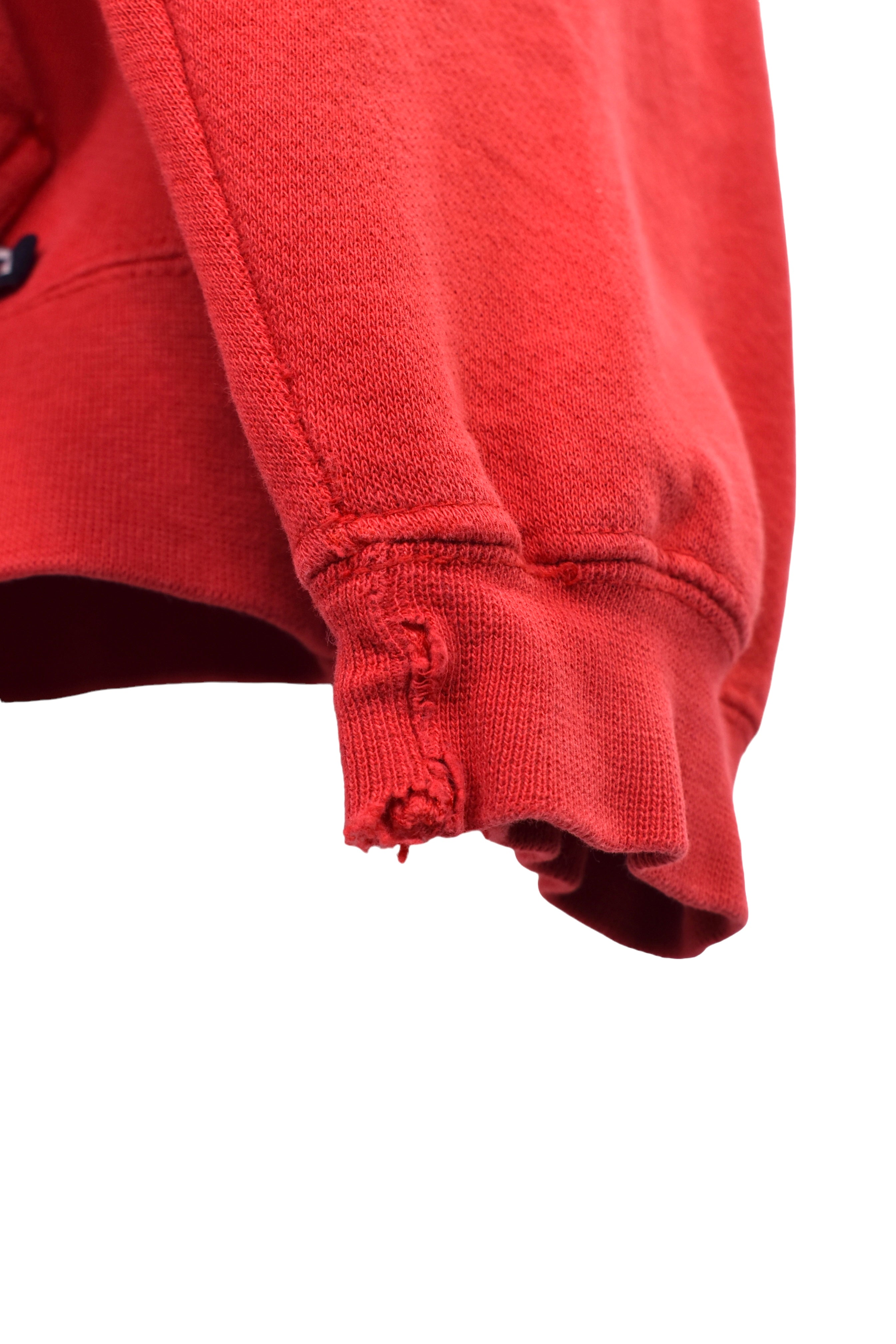 Vintage Ohio State University hoodie, red embroidered sweatshirt - Large