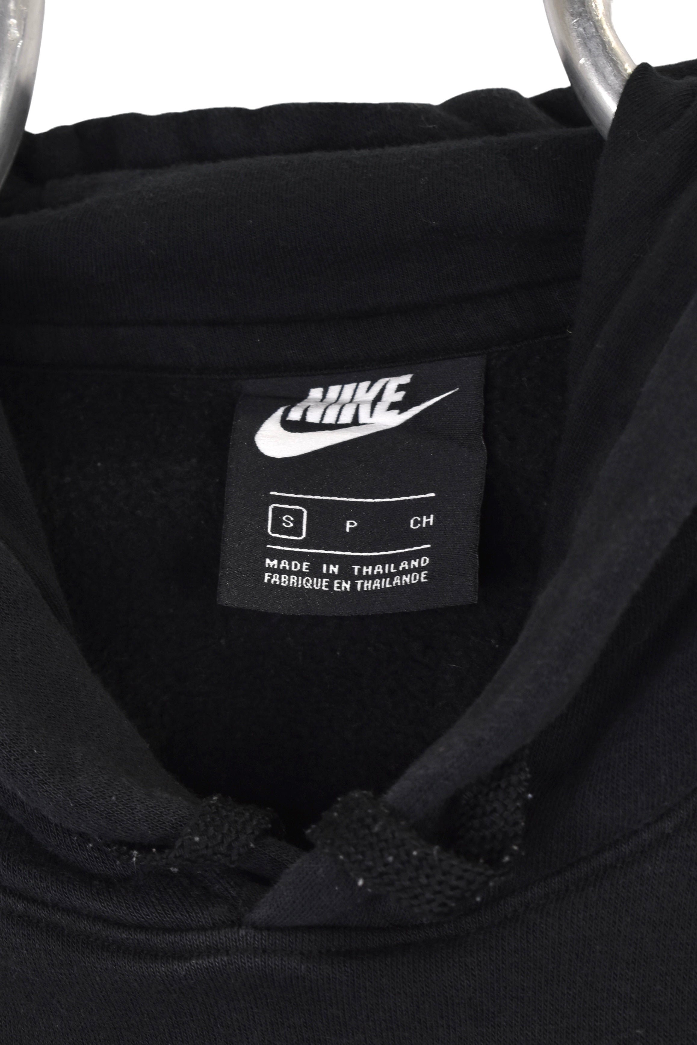 Vintage Nike hoodie, black embroidered sweatshirt - Small