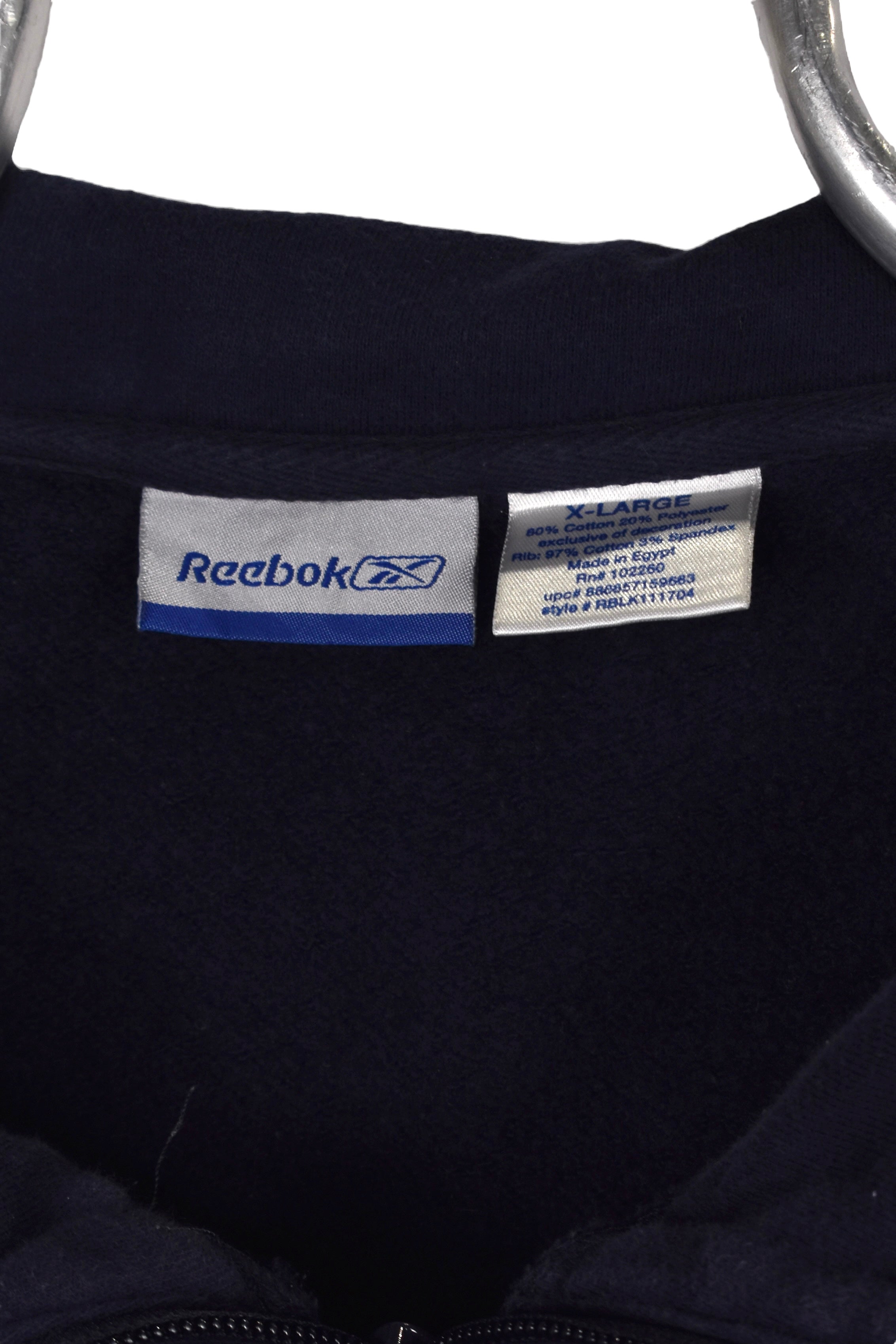 Vintage Reebok 1/4 zip (L), navy embroidered sweatshirt