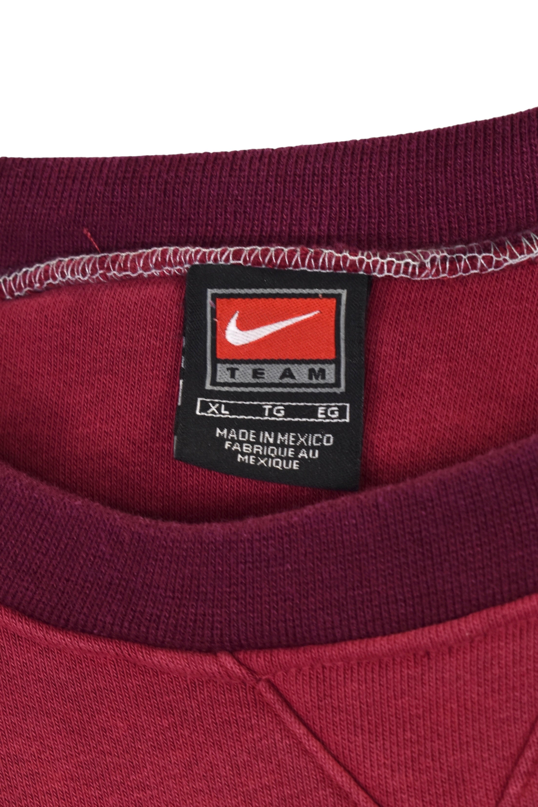 Vintage Nike Air sweatshirt, burgundy embroidered crewneck - XL
