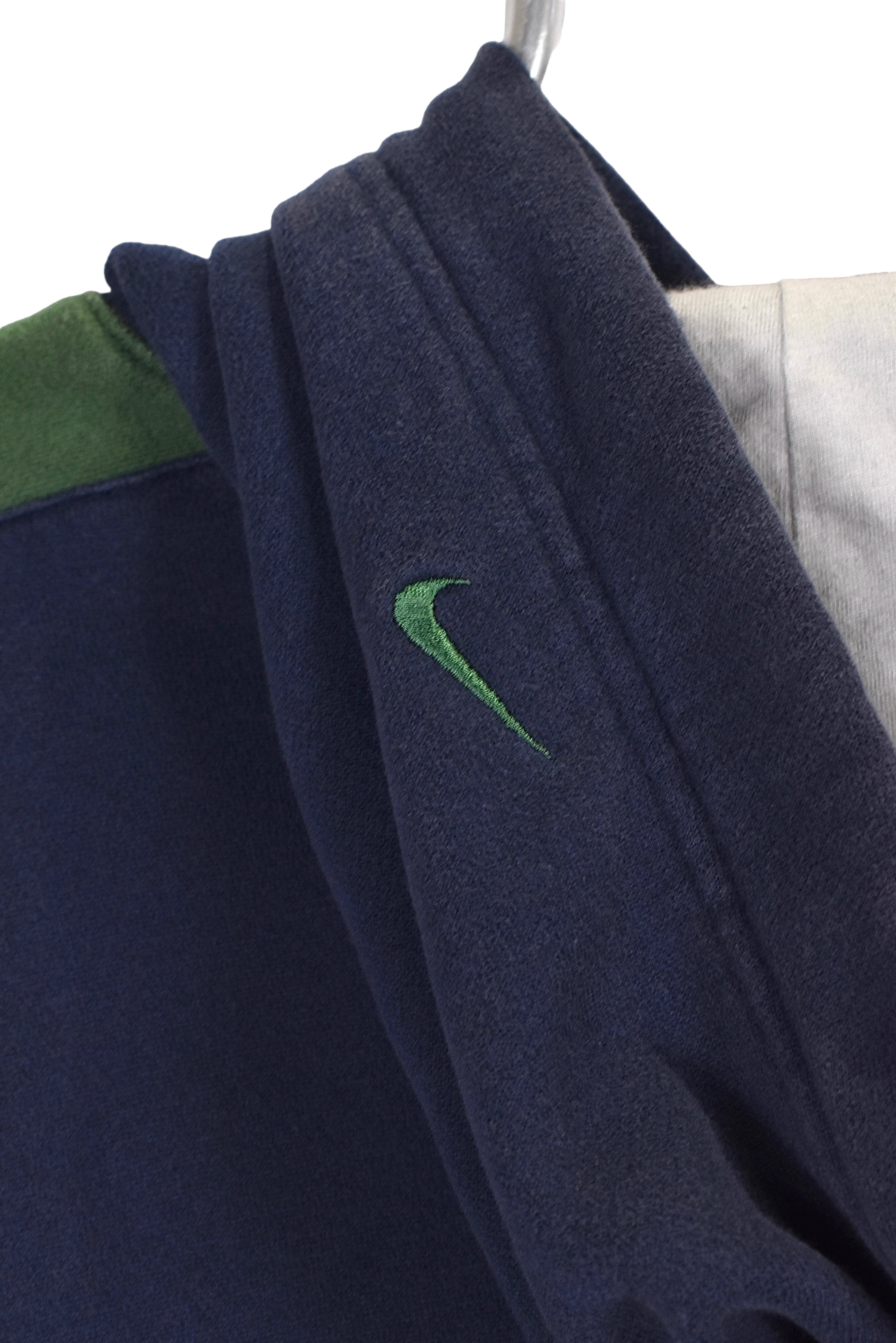 Vintage Nike hoodie, navy embroidered sweatshirt - Large