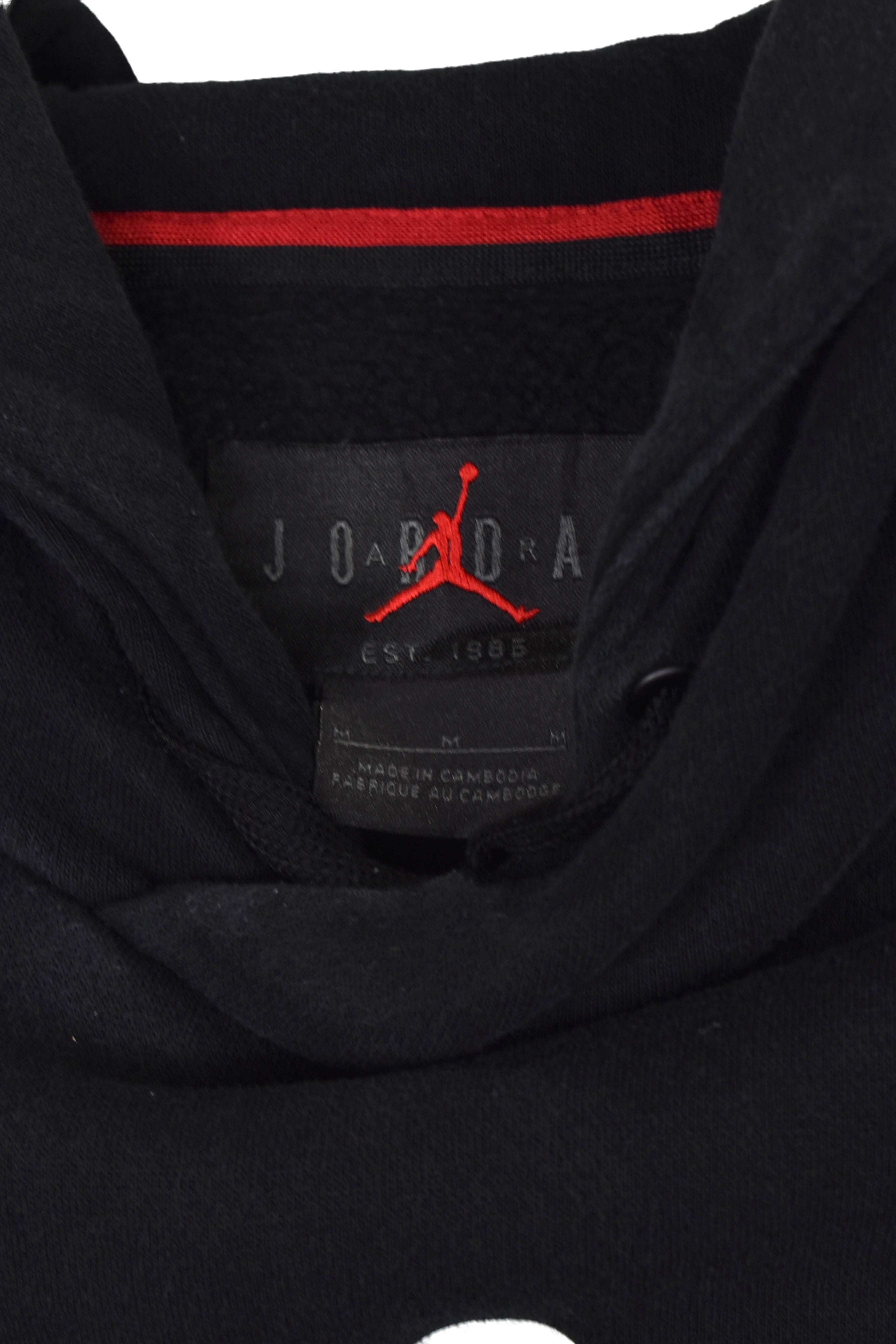 Vintage Nike Air Jordan hoodie (M), black graphic sweatshirt