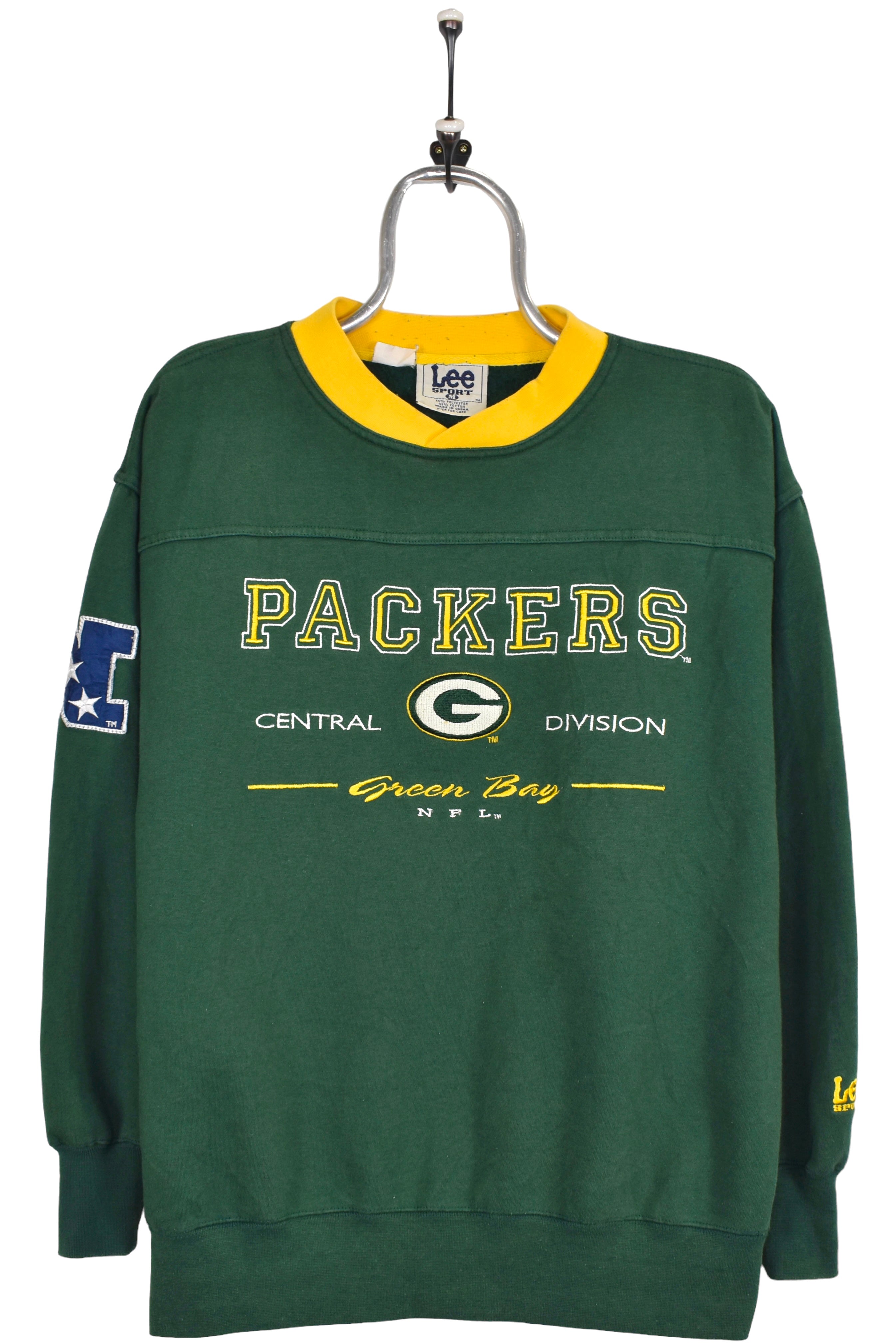 Vintage Green Bay Packers sweatshirt, green NFL embroidered crewneck - Large