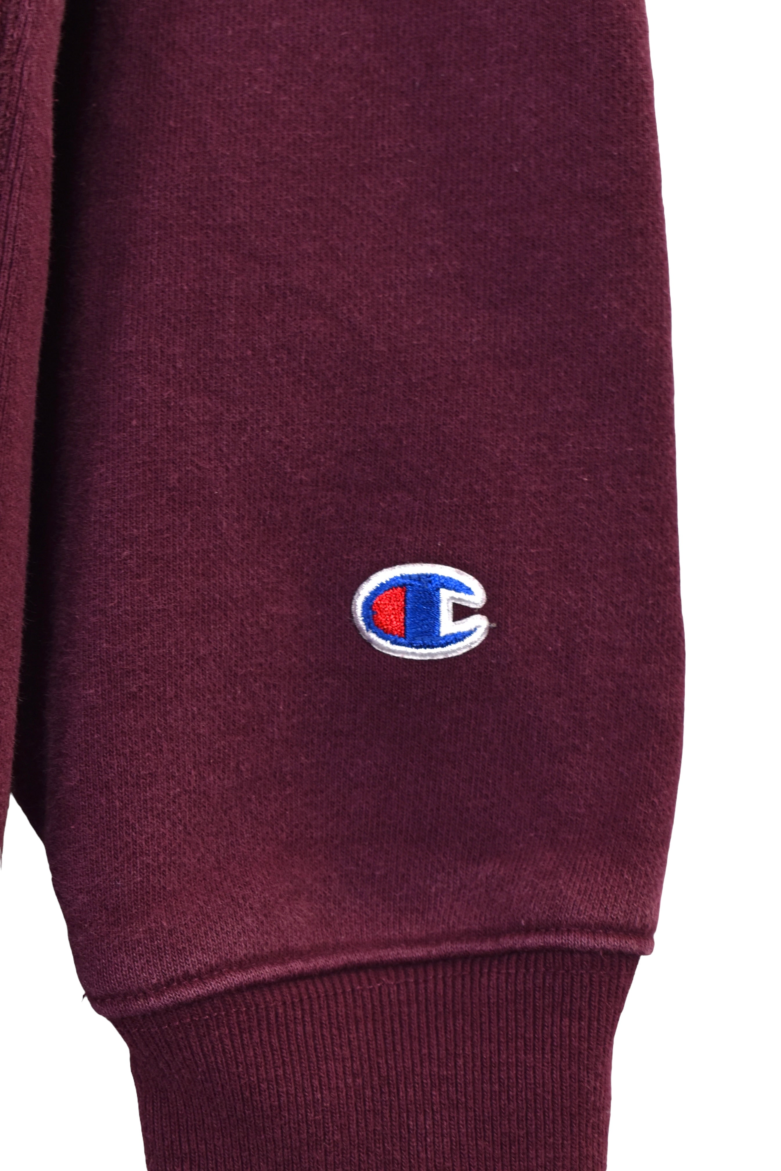 Modern Champion hoodie, purple reverse weave embroidered sweatshirt - Large