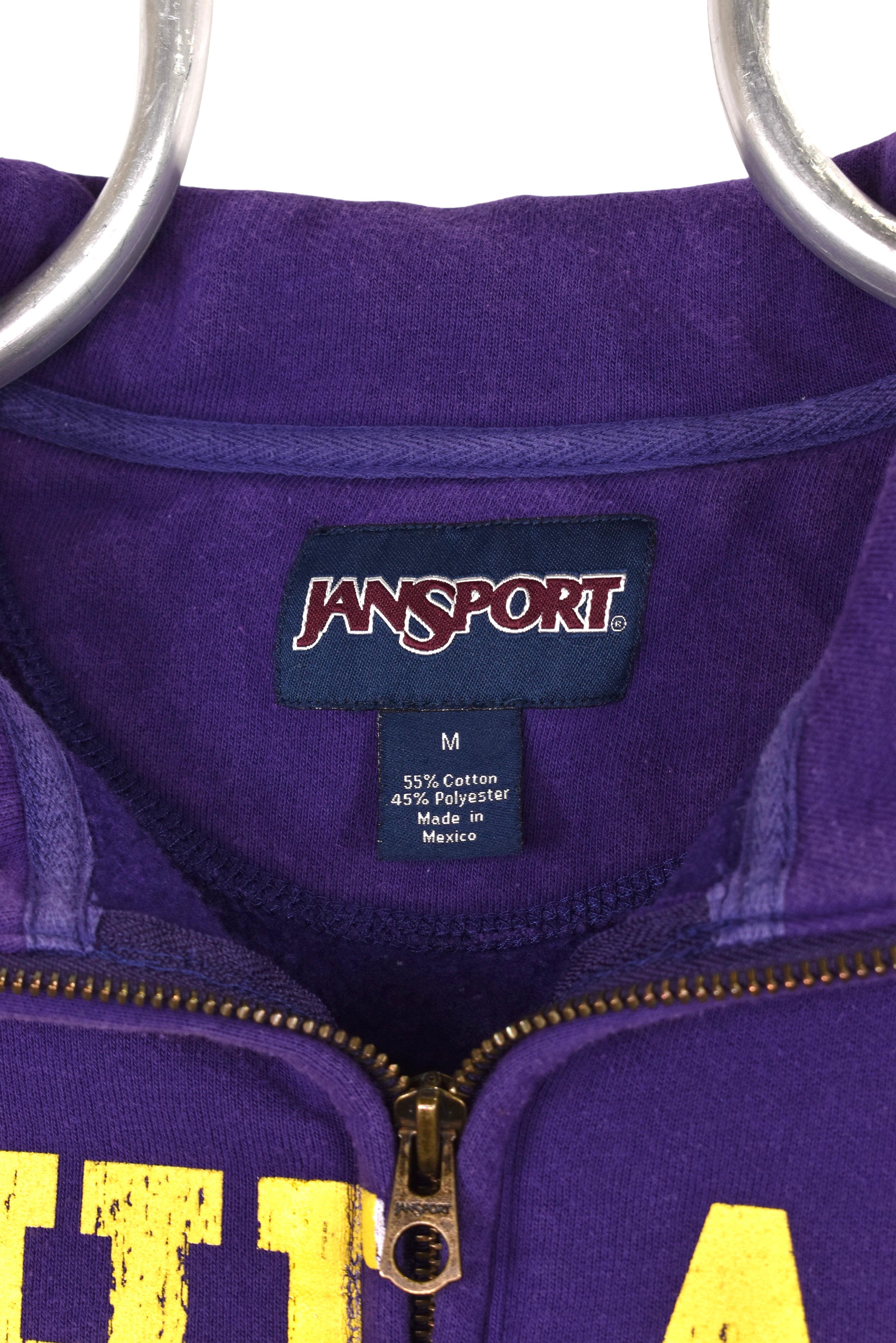 Vintage Ashland Eagles sweatshirt, purple graphic 1/4 zip jumper - Medium