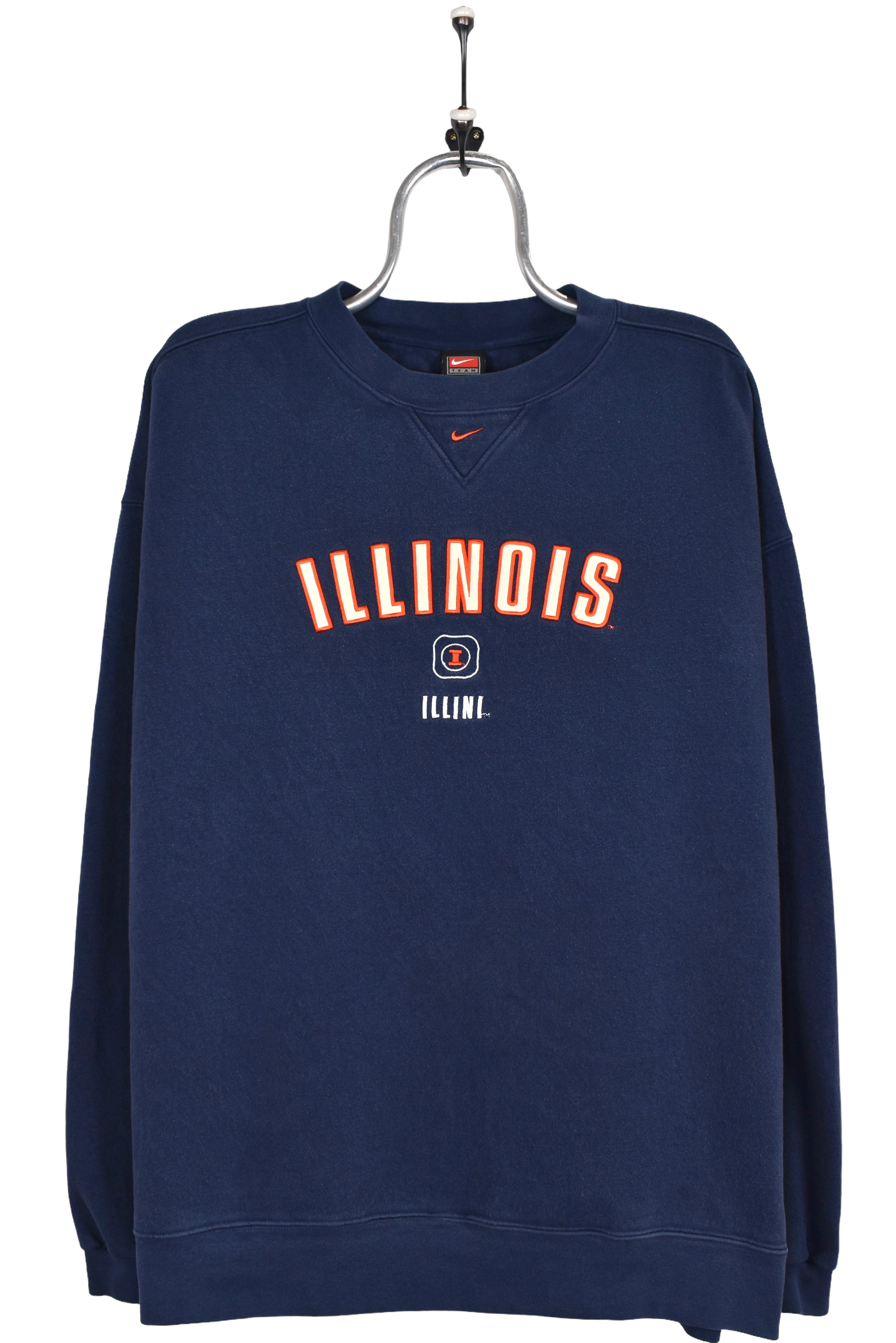 Vintage University of Illinois sweatshirt, navy Nike embroidered crewneck - XL