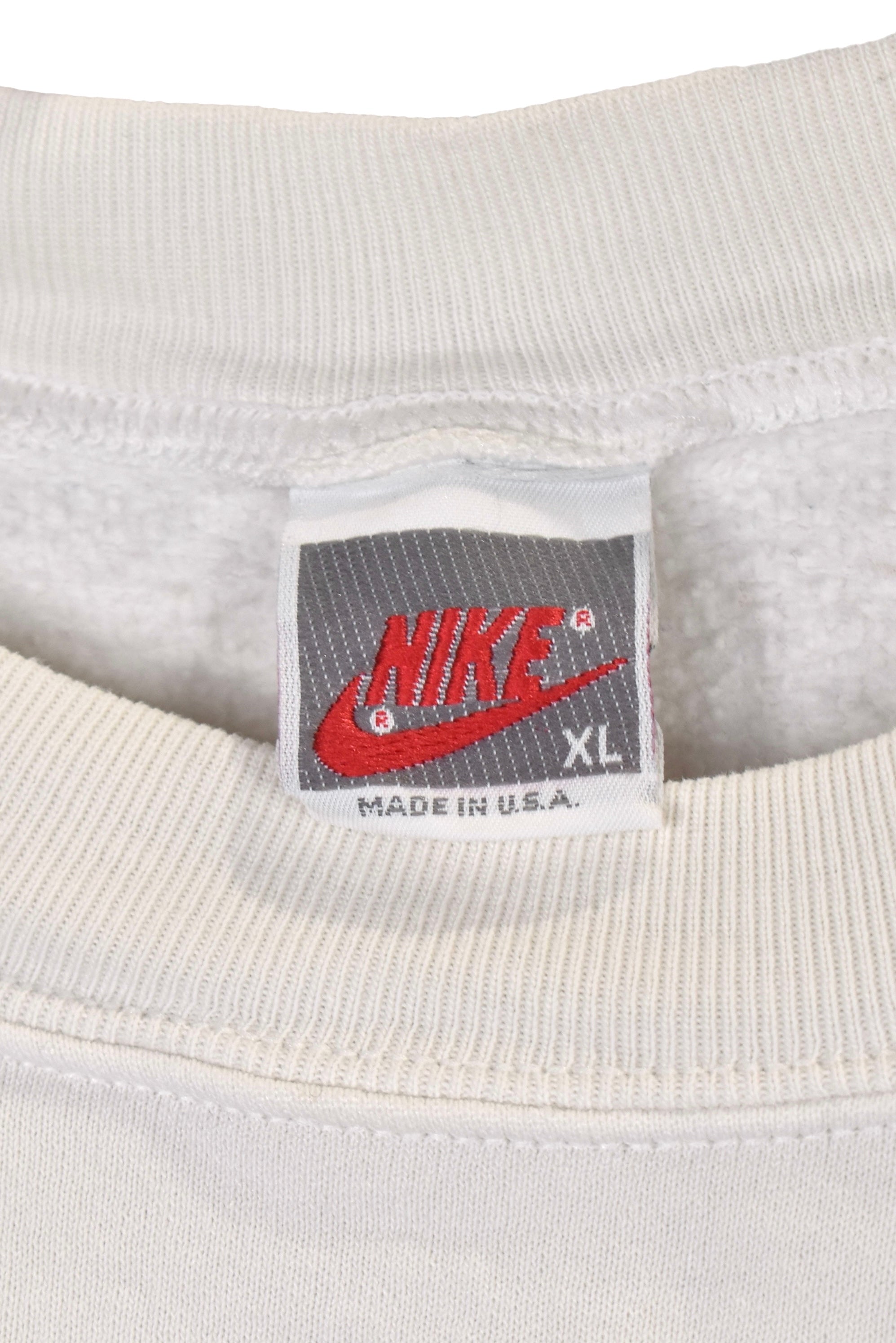 Vintage Nike Air sweatshirt, white embroidered crewneck - Large