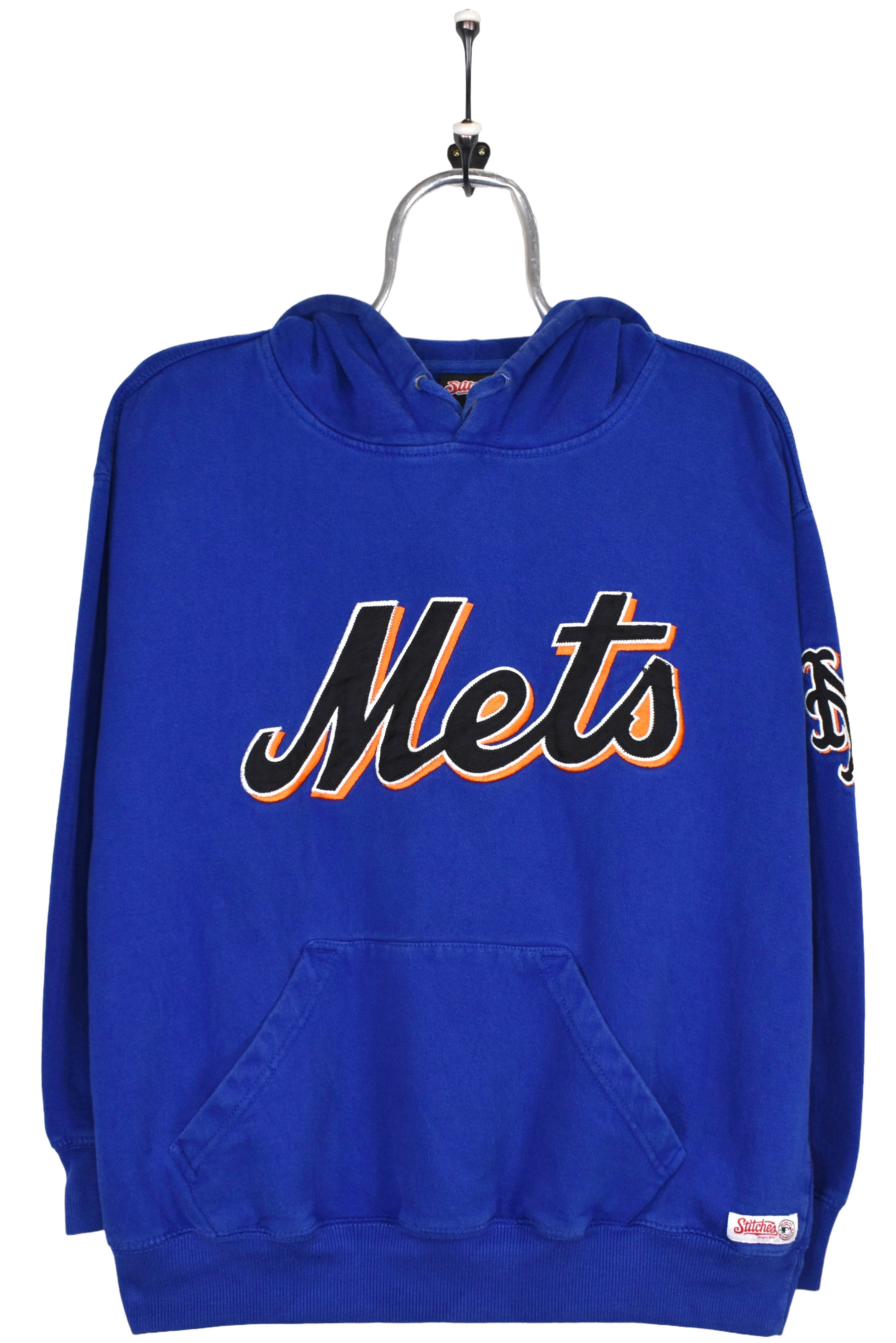 Vintage New York Mets hoodie blue MLB embroidered sweatshirt Medium