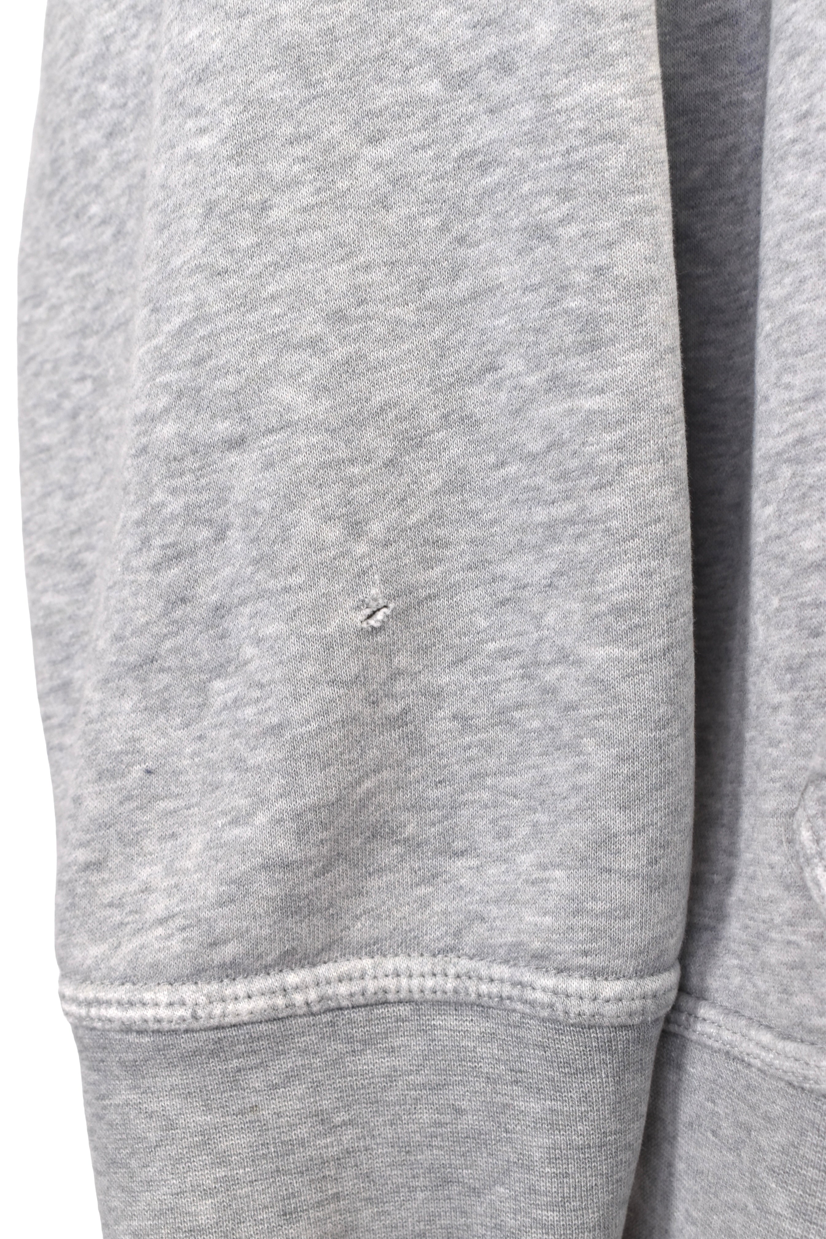 Vintage Nike hoodie, grey centre swoosh embroidered sweatshirt - Large
