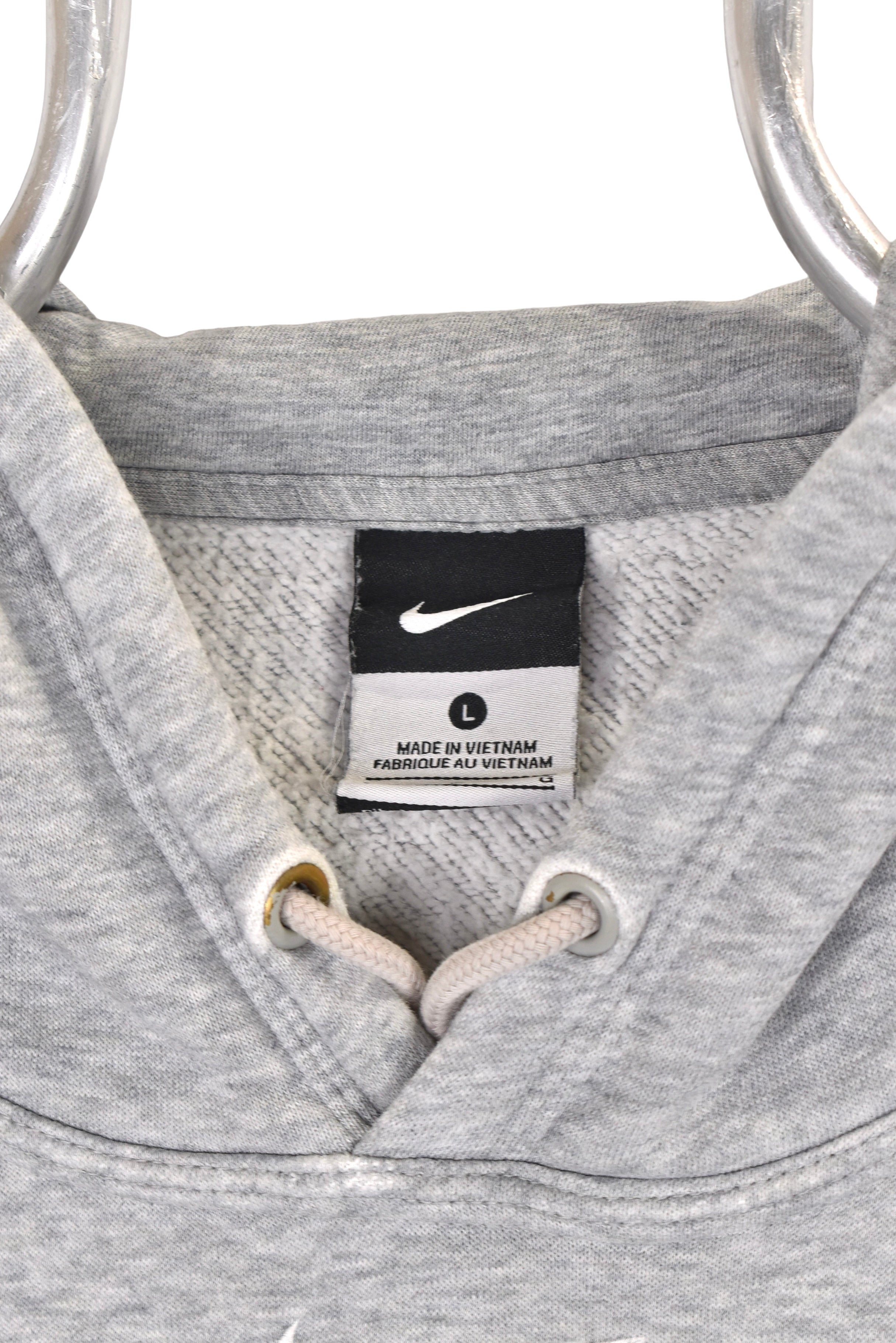 Nike centre swoosh hoodie grey hot sale