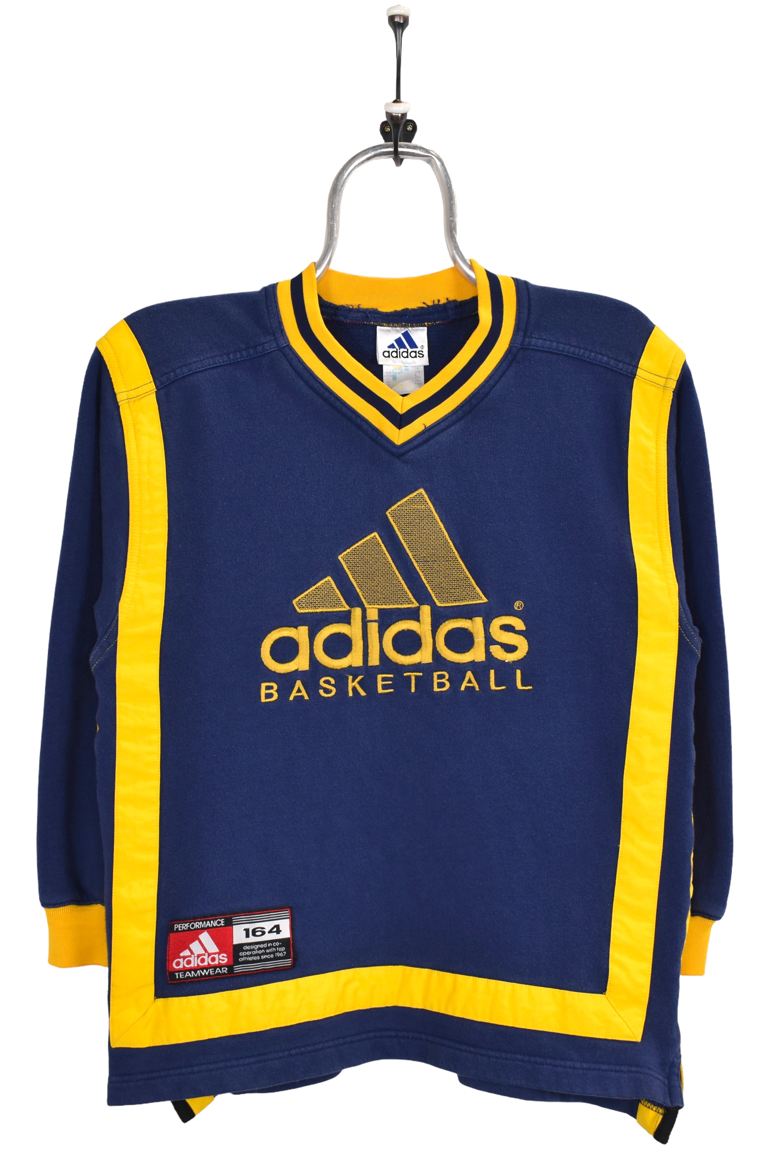 Vintage Adidas basketball sweatshirt, navy embroidered crewneck - XS