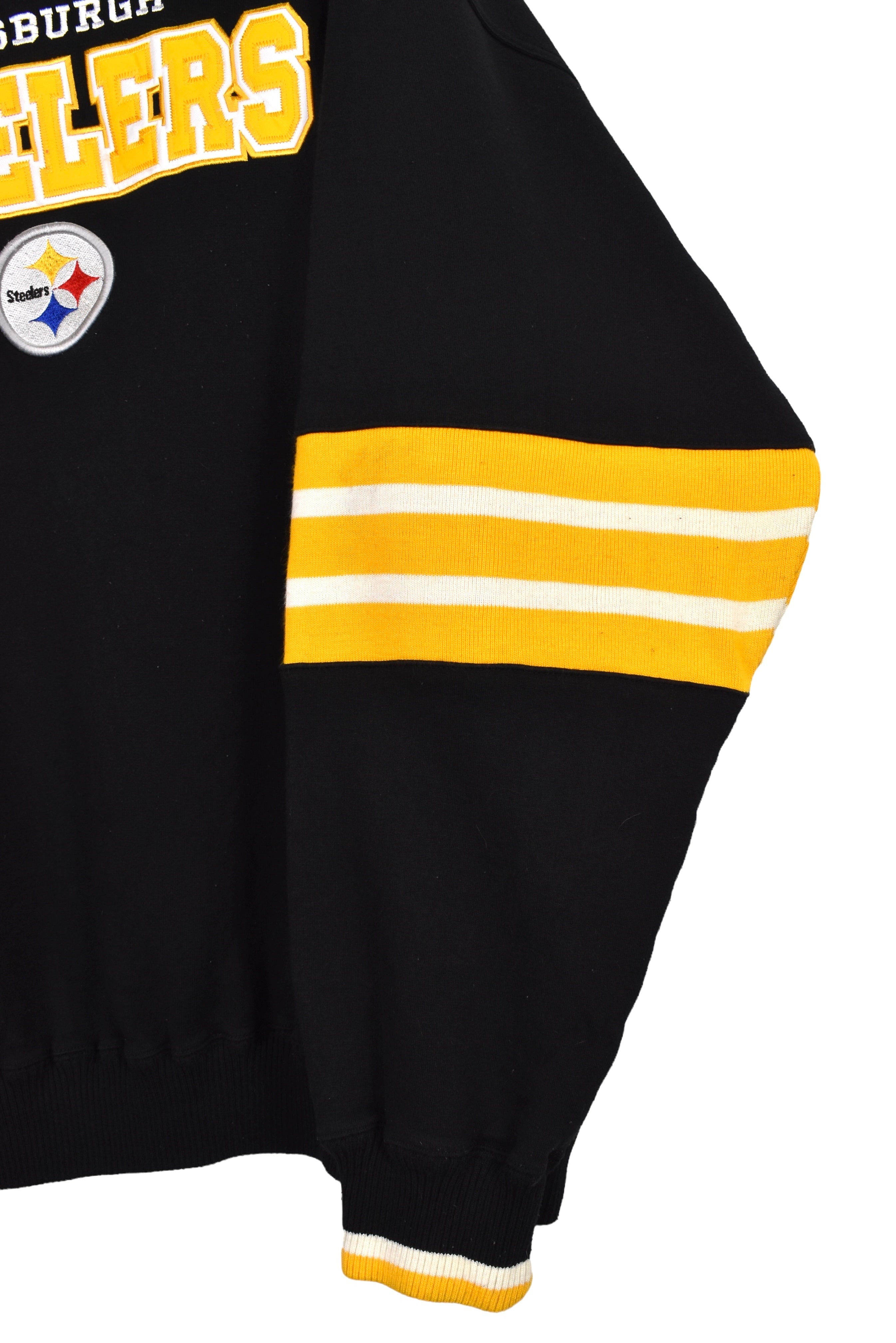 Vintage Pittsburgh Steelers sweatshirt (2XL), black NFL embroidered crewneck