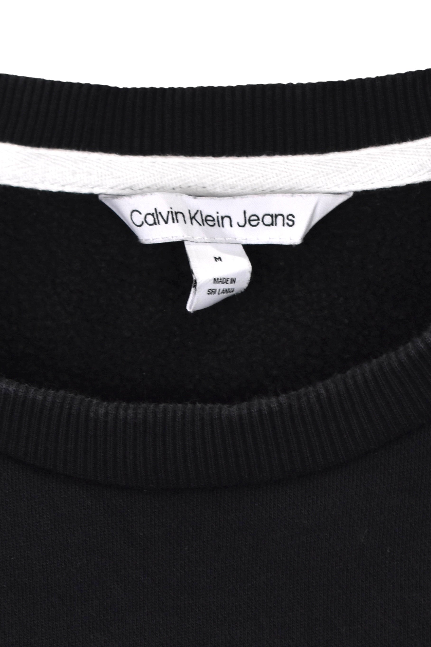 Modern Calvin Klein sweatshirt (M), black graphic crewneck