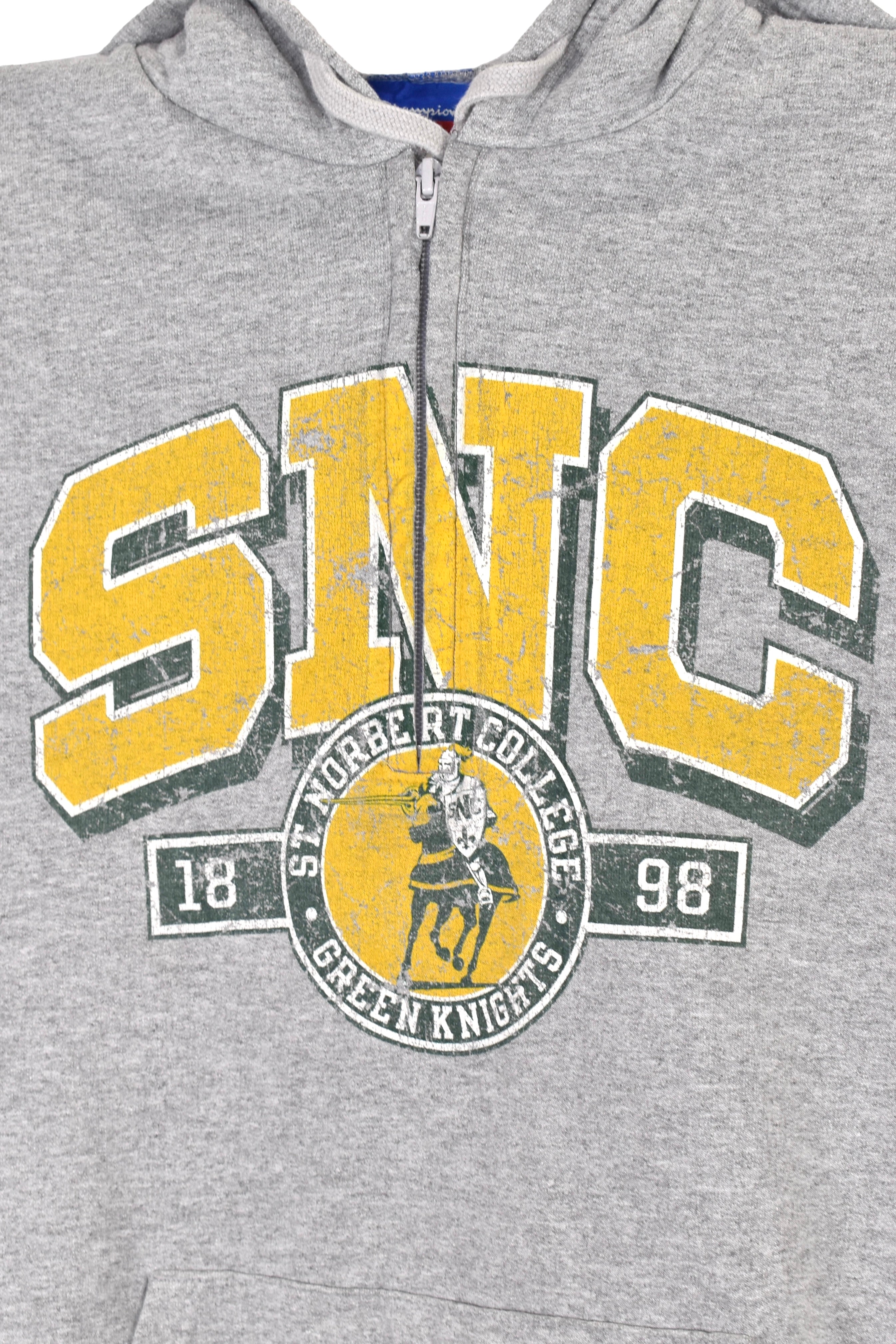 Vintage St. Norbert College hoodie (M), grey graphic sweatshirt