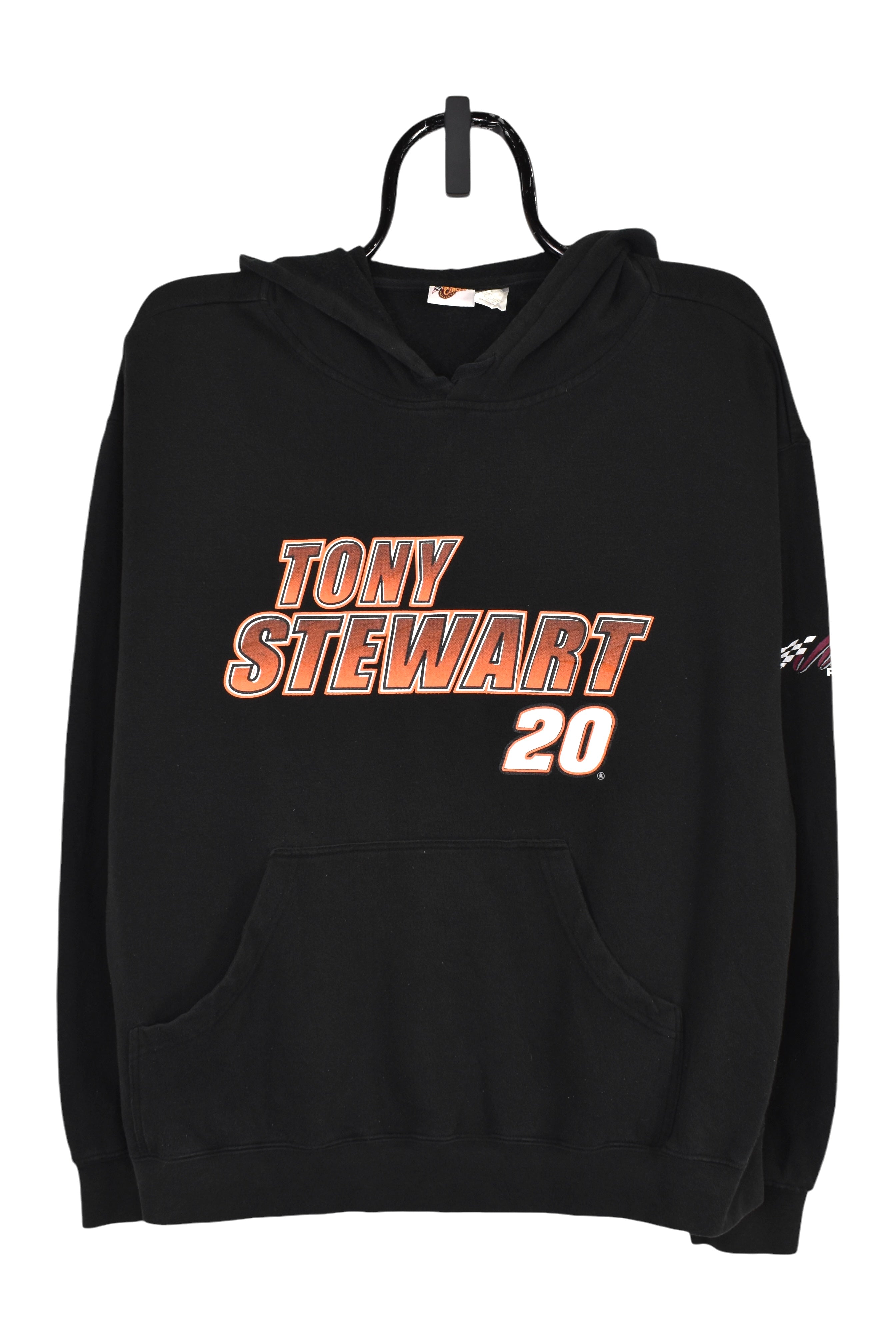 Vintage NASCAR hoodie (M), black Tony Stewart graphic sweatshirt