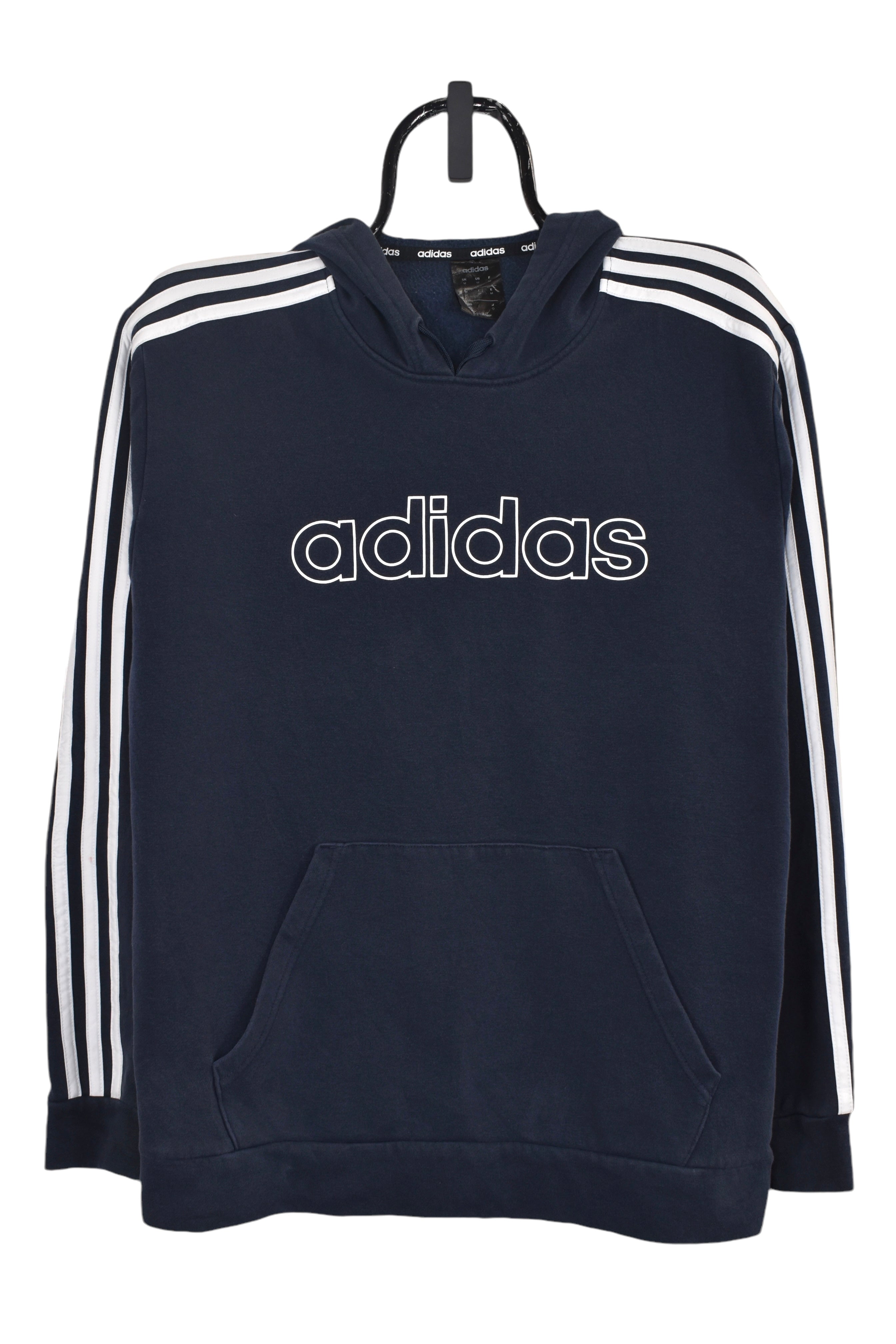 Modern Adidas hoodie (M), navy graphic sweatshirt