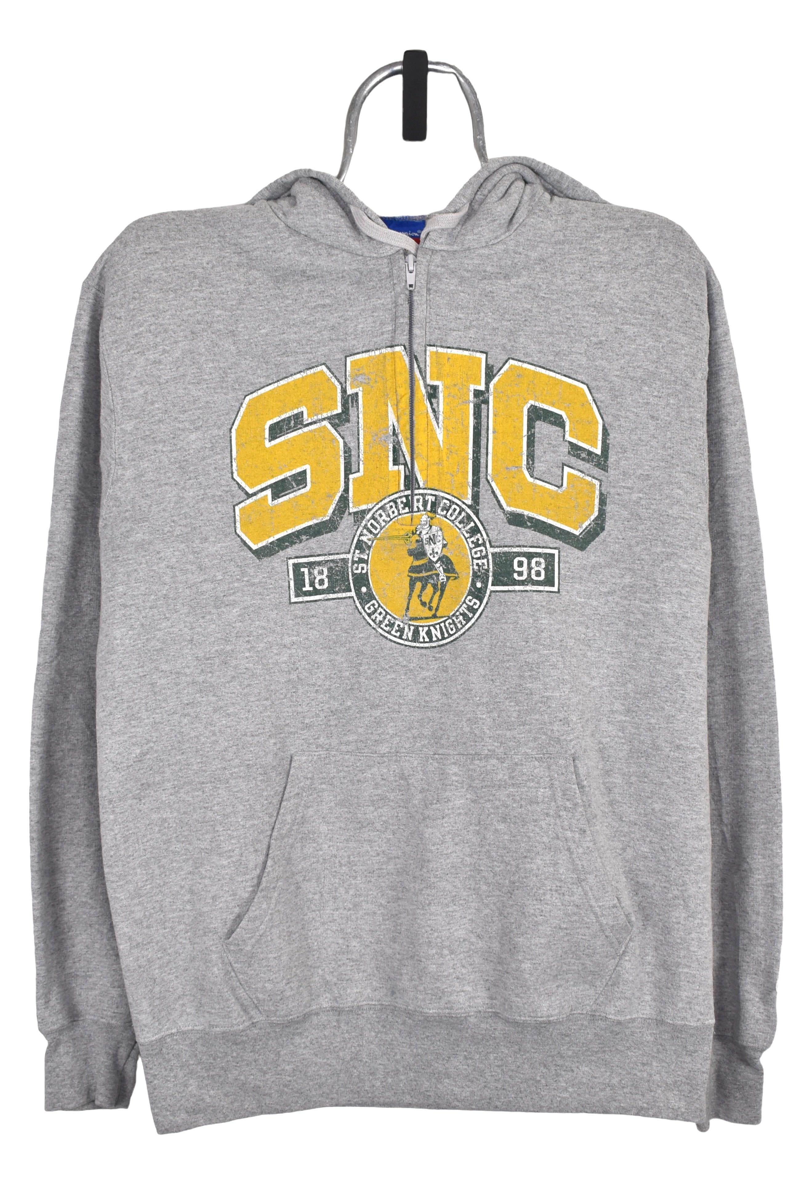 Vintage St. Norbert College hoodie (M), grey graphic sweatshirt
