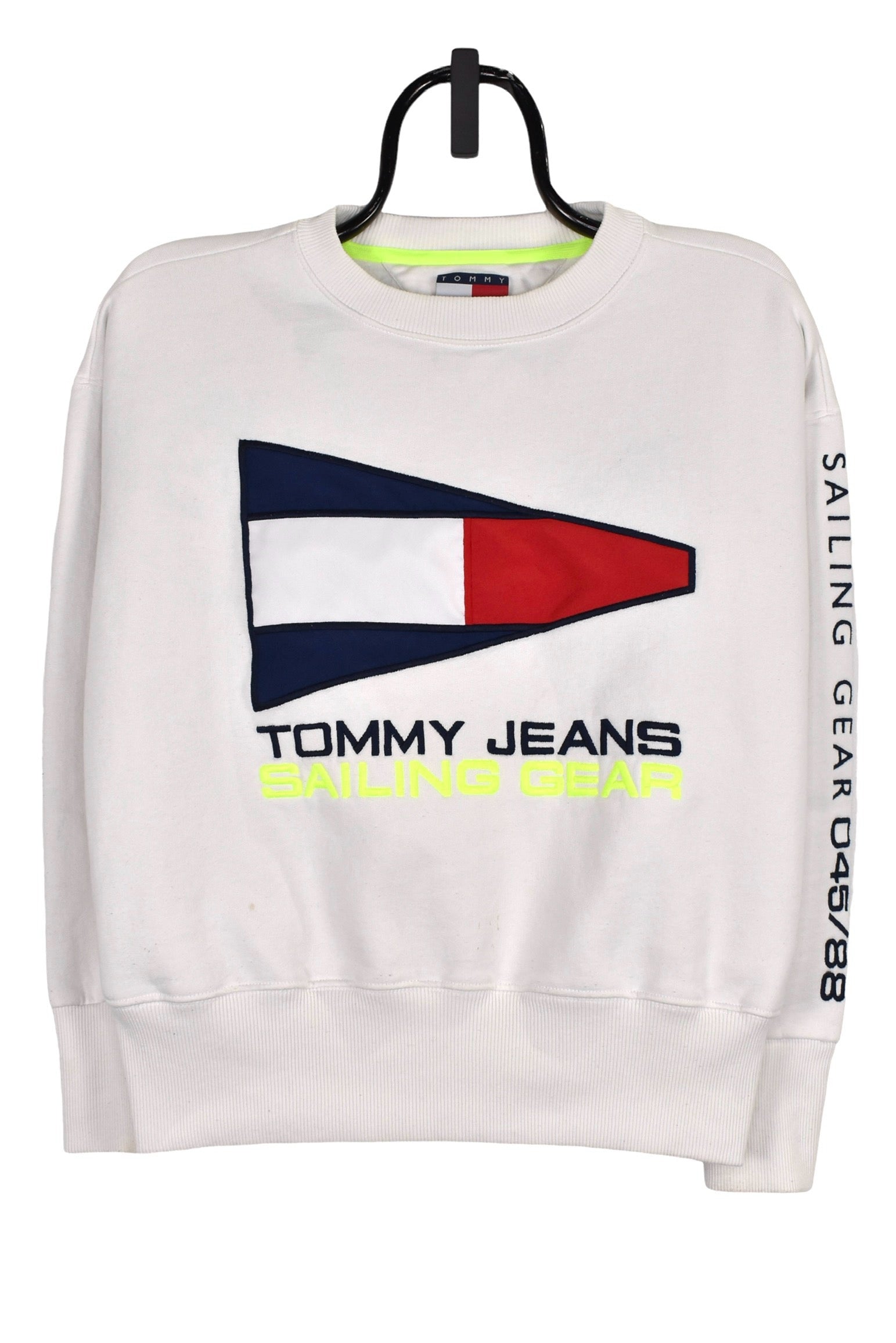 Vintage Tommy Hilfiger sweatshirt (S), white embroidered crewneck