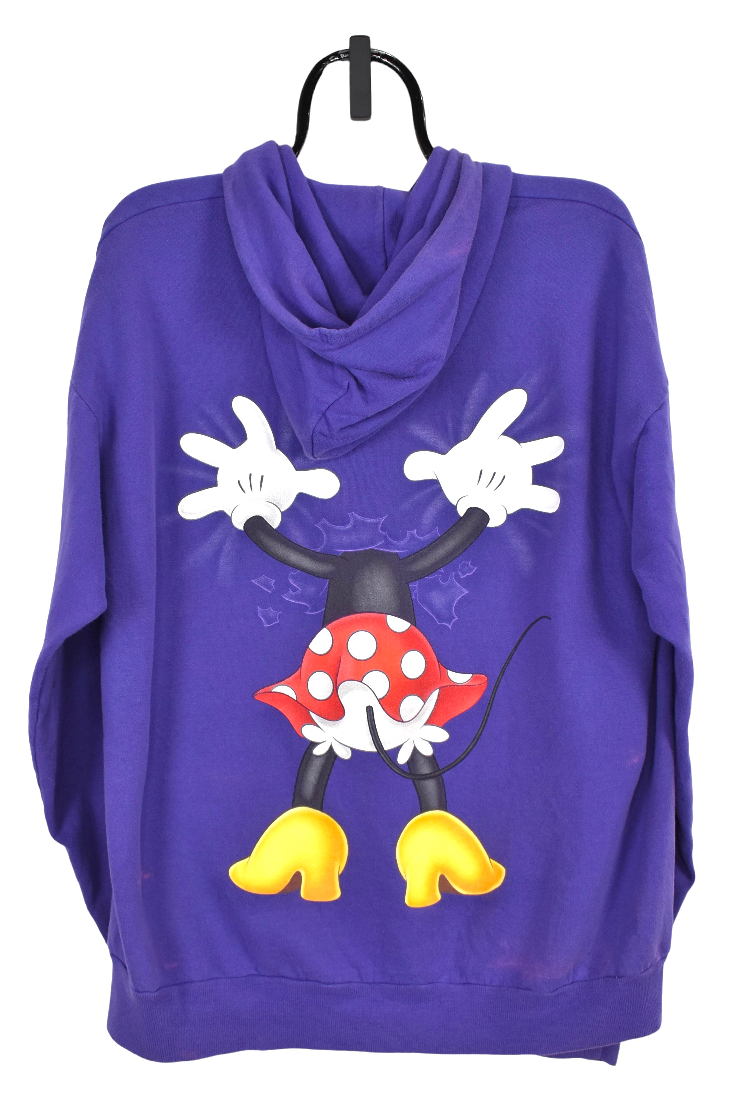 Vintage Minnie Mouse hoodie (XL), purple Disney graphic sweatshirt