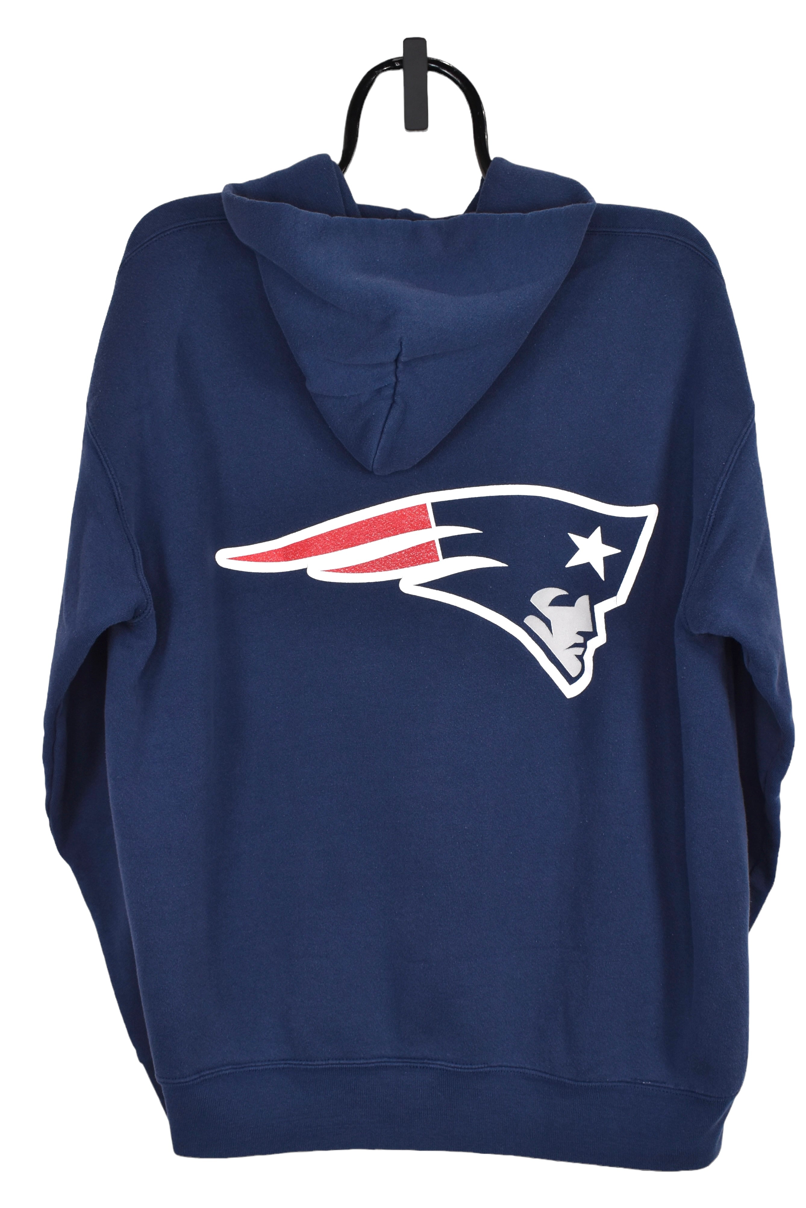 Vintage New England Patriots hoodie (XL), navy NFL graphic hoodie
