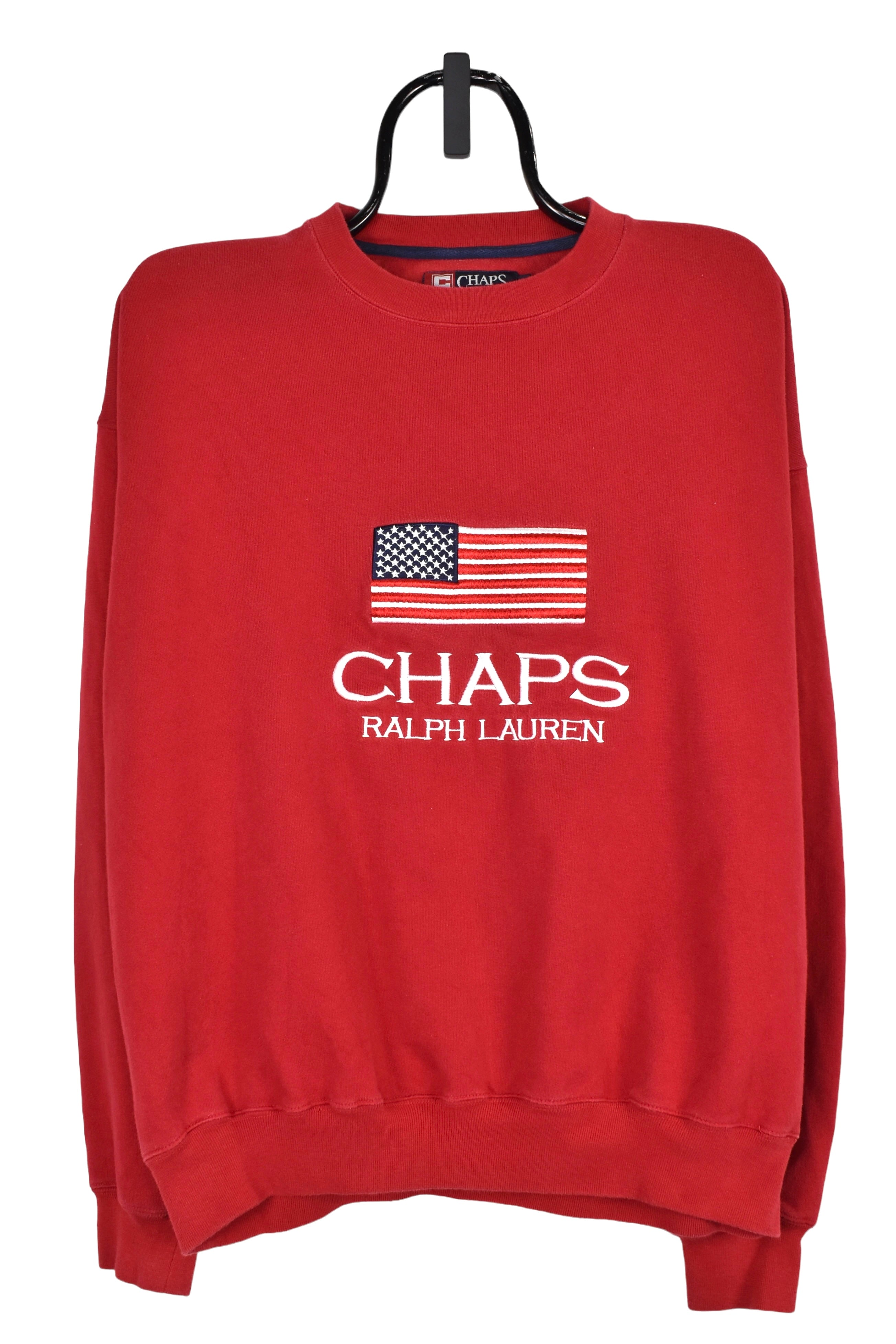 Vintage Ralph Lauren sweatshirt (XL), red embroidered crewneck
