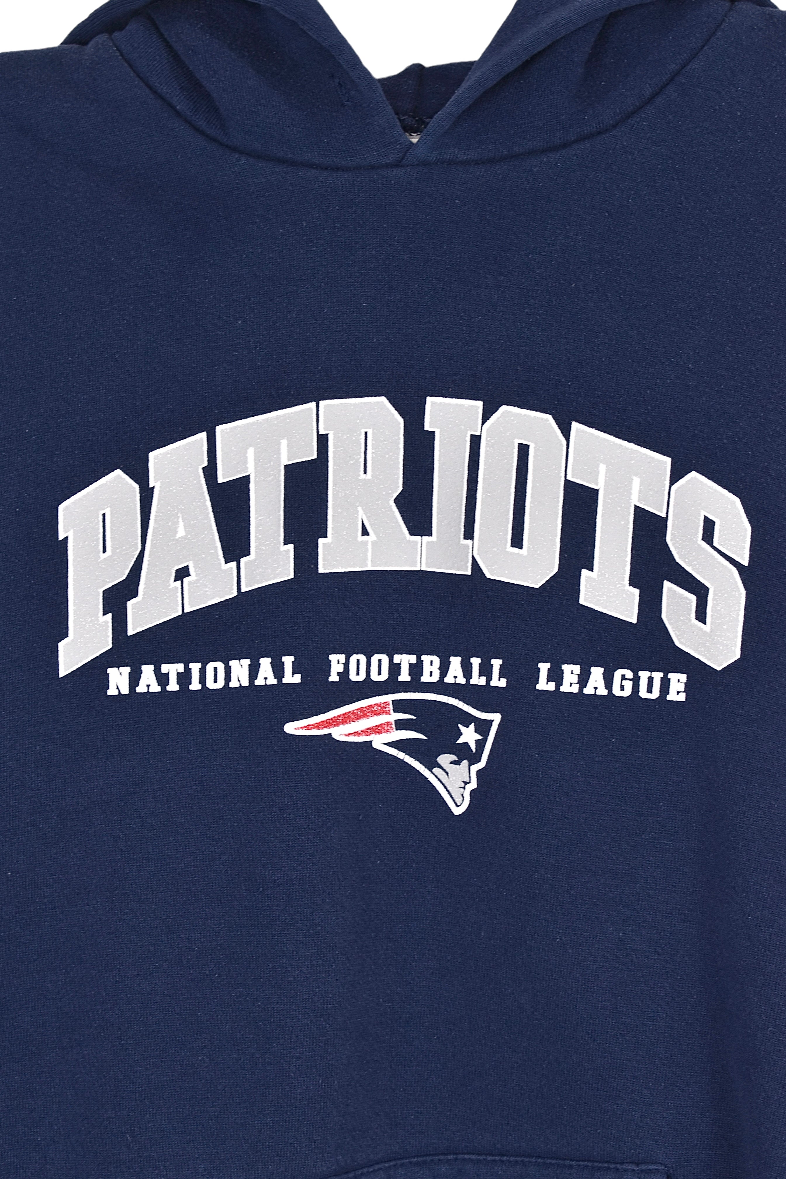 Vintage New England Patriots hoodie (XL), navy NFL graphic hoodie
