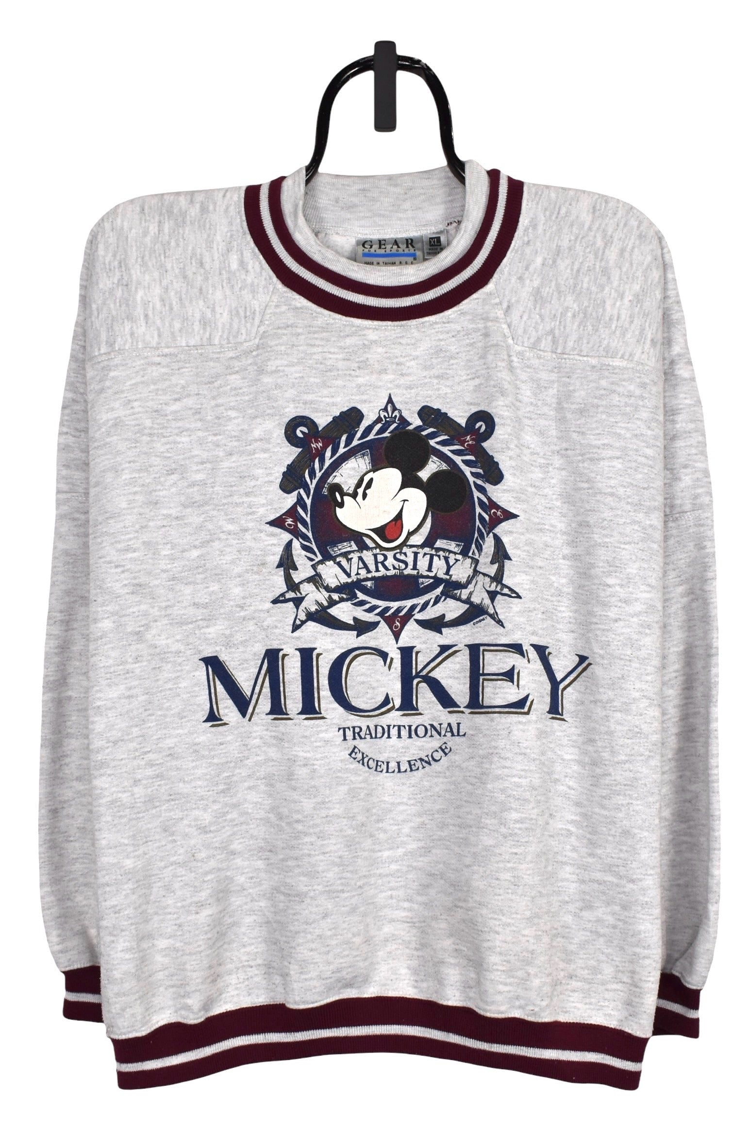 Vintage Mickey Mouse sweatshirt (XL), grey Disney graphic crewneck