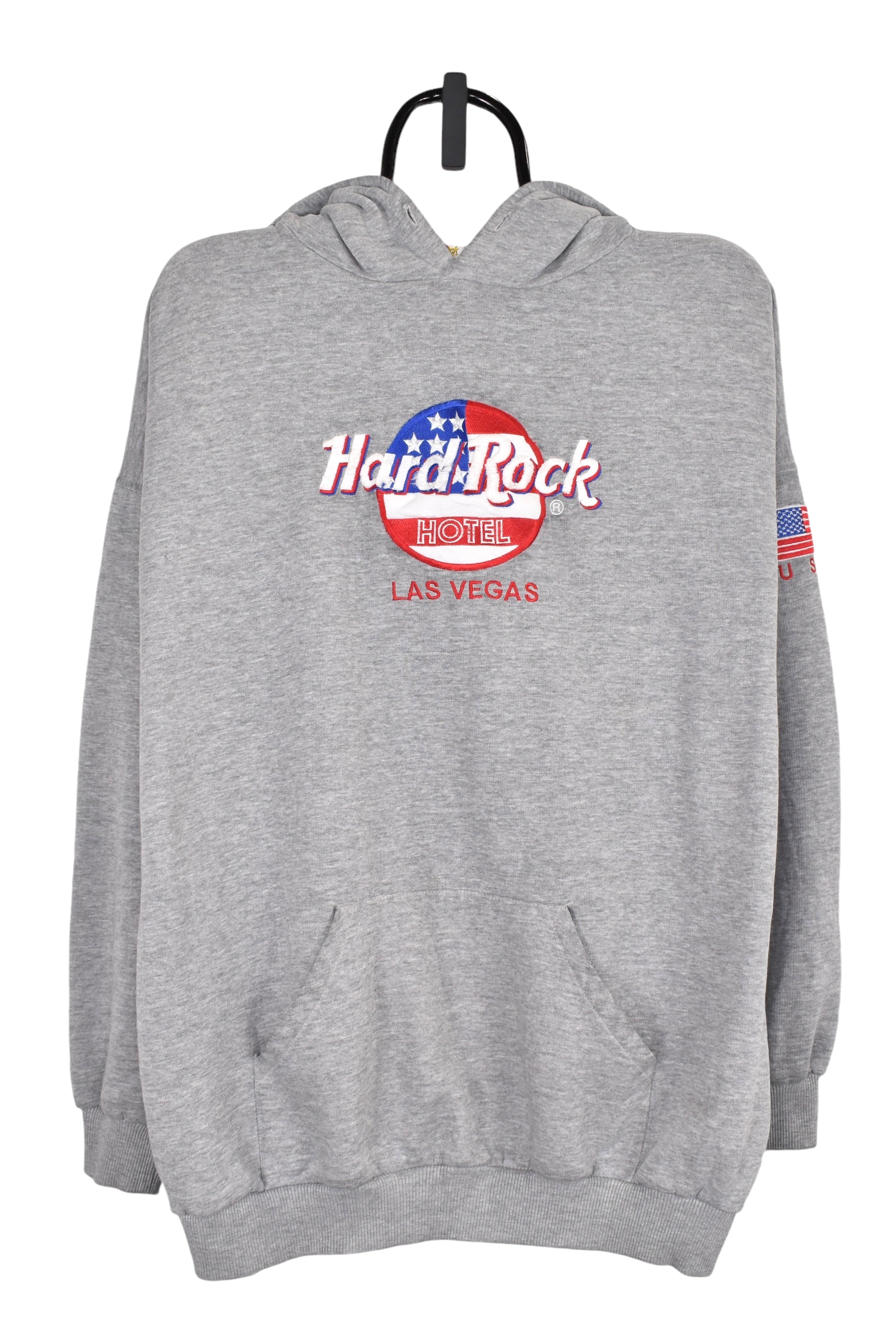 Vintage Hard Rock Cafe hoodie XL grey embroidered sweatshirt