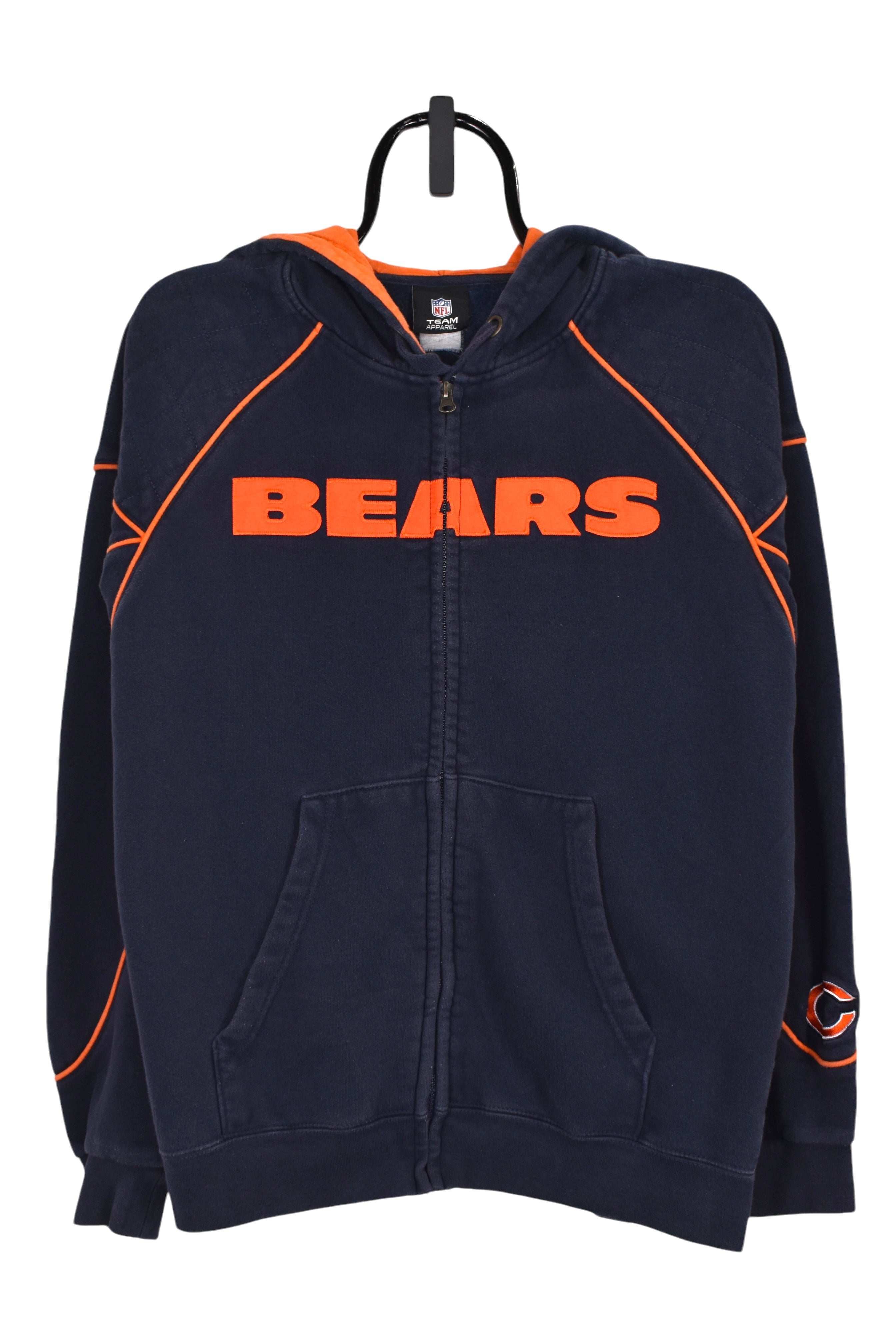 Vintage Chicago Bears hoodie (M), navy NFL embroidered sweatshirt