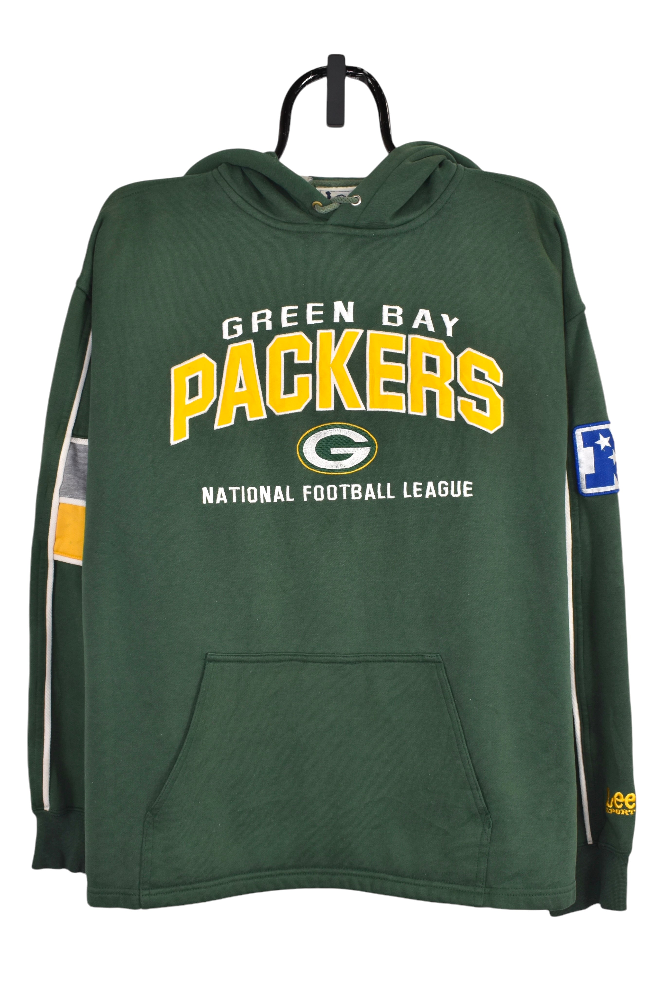 Vintage Green Bay Packers hoodie (XL), NFL green embroidered sweatshirt